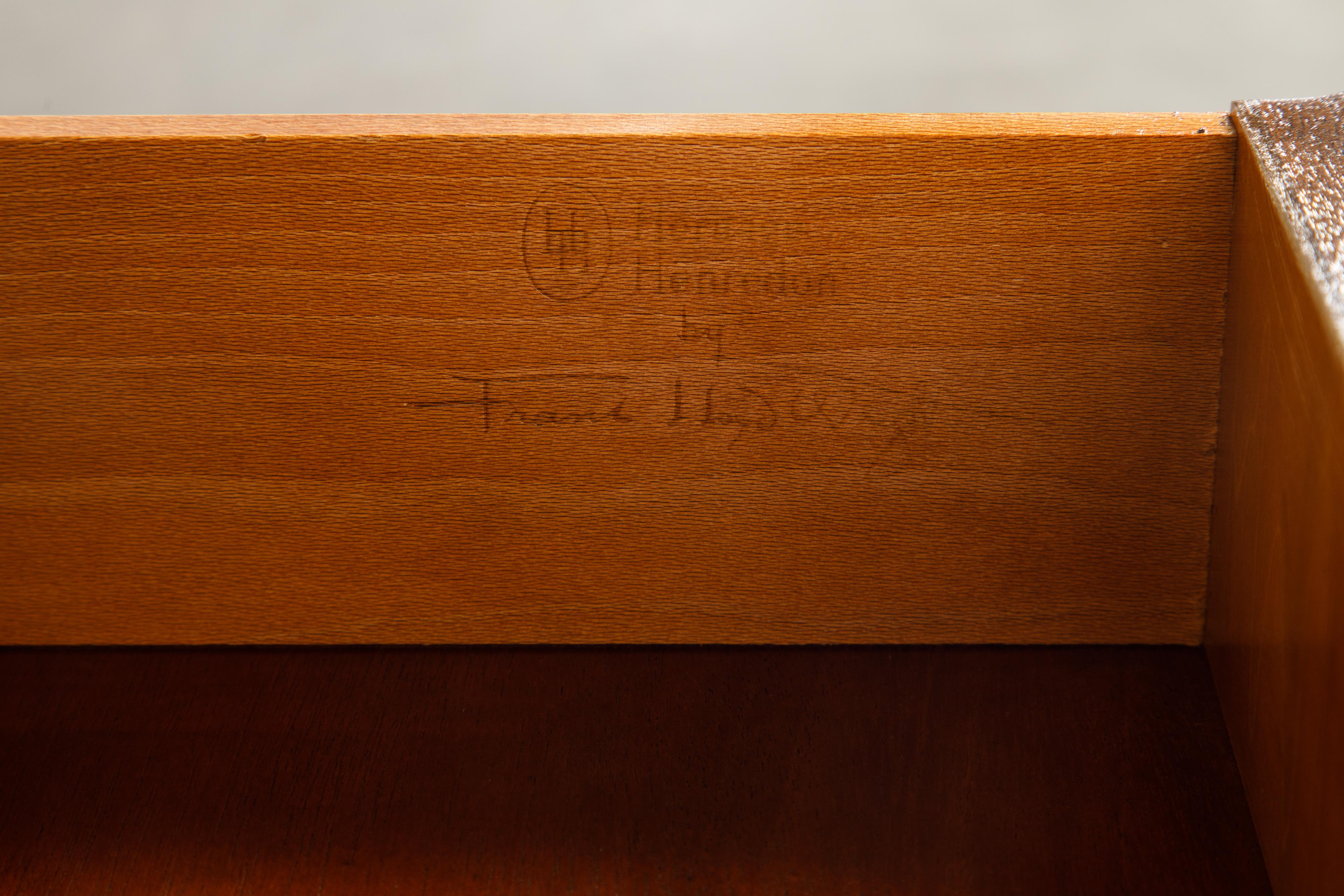 'Taliesin' Collection Platform Nightstand by Frank Lloyd Wright, 1955, Signed 12