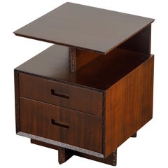 Retro 'Taliesin' Collection Platform Nightstand by Frank Lloyd Wright, 1955, Signed