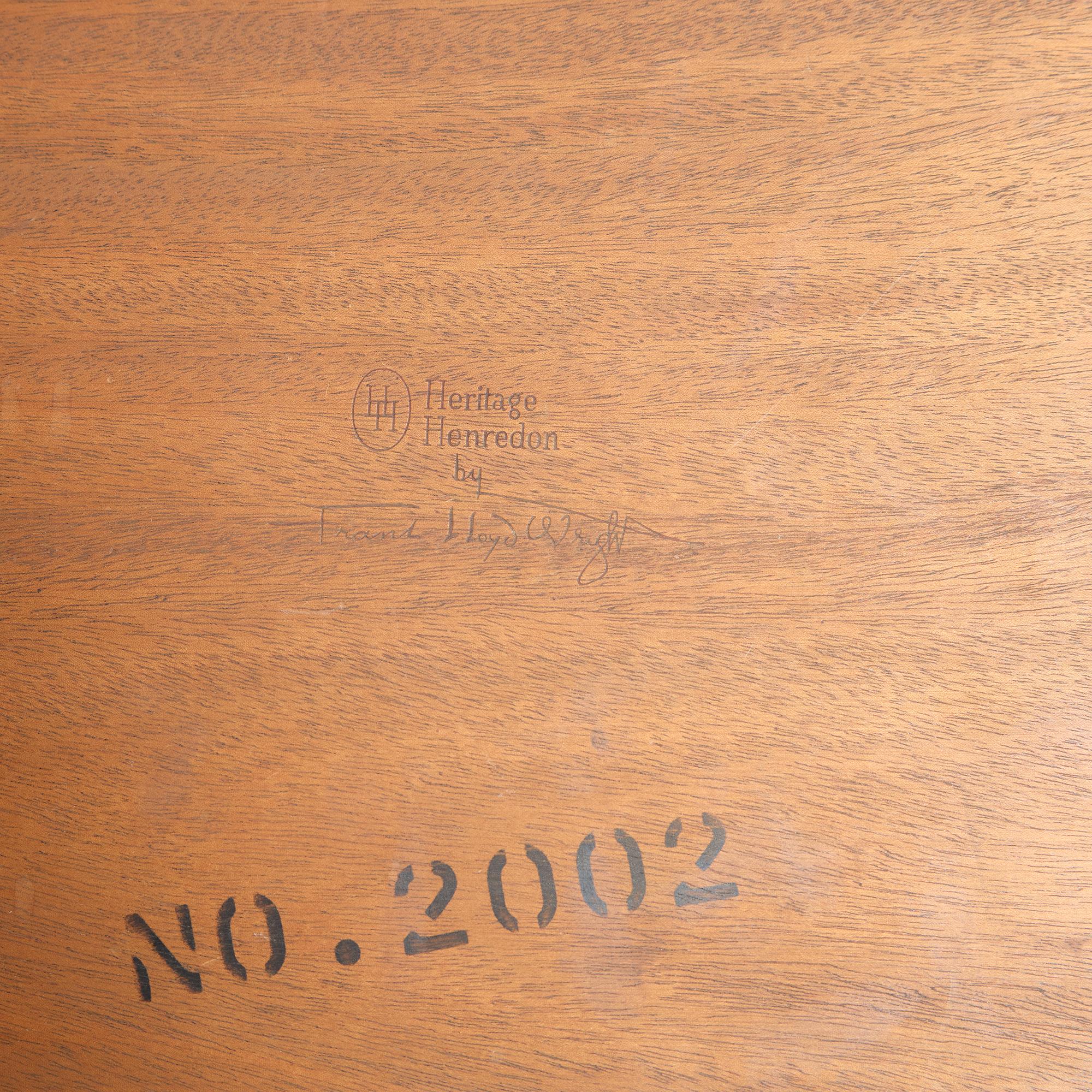 Table à manger Taliesin de Frank Lloyd Wright pour Heritage-Henredon en vente 9