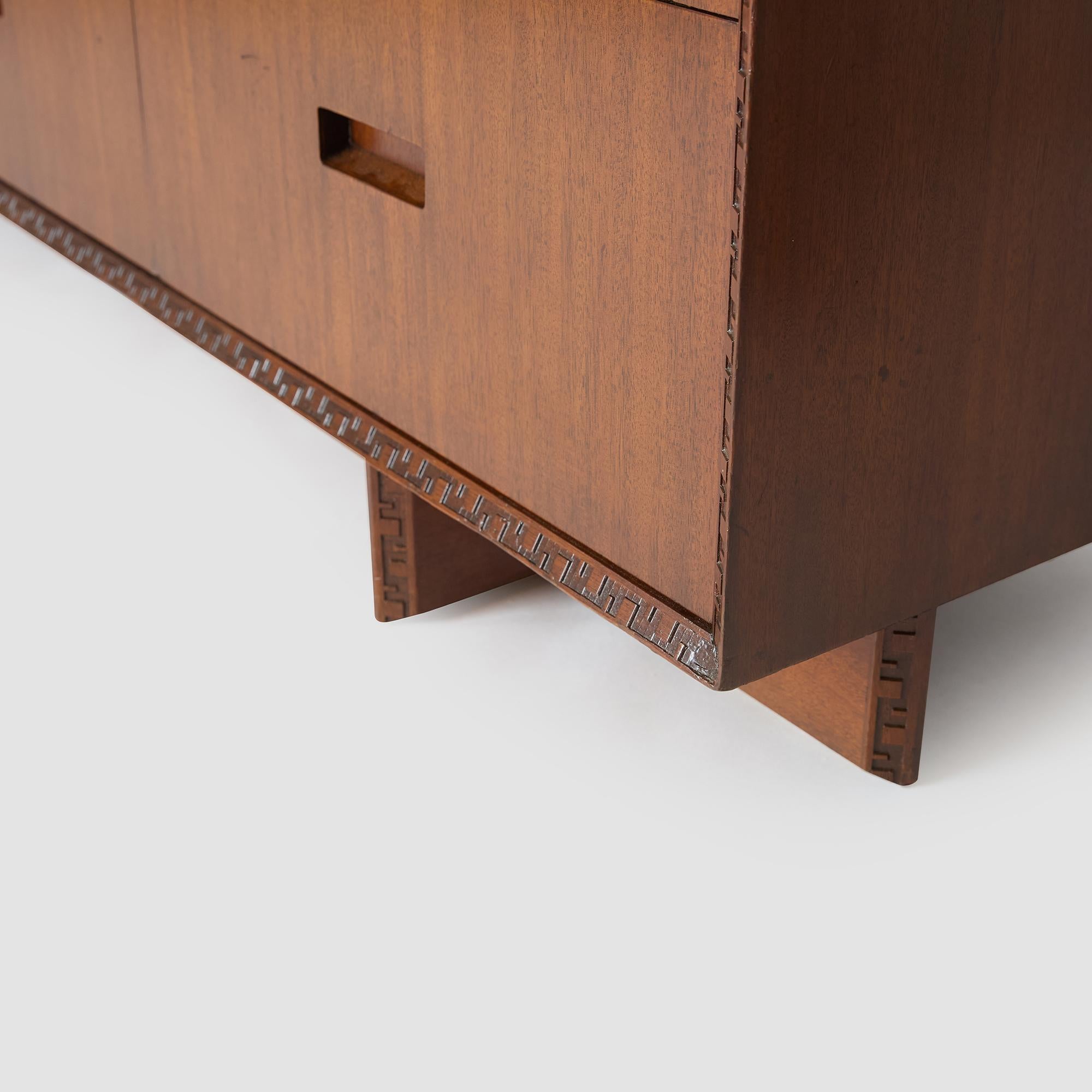 Taliesin Mahogany Credenza by Frank Lloyd Wright For Sale 7