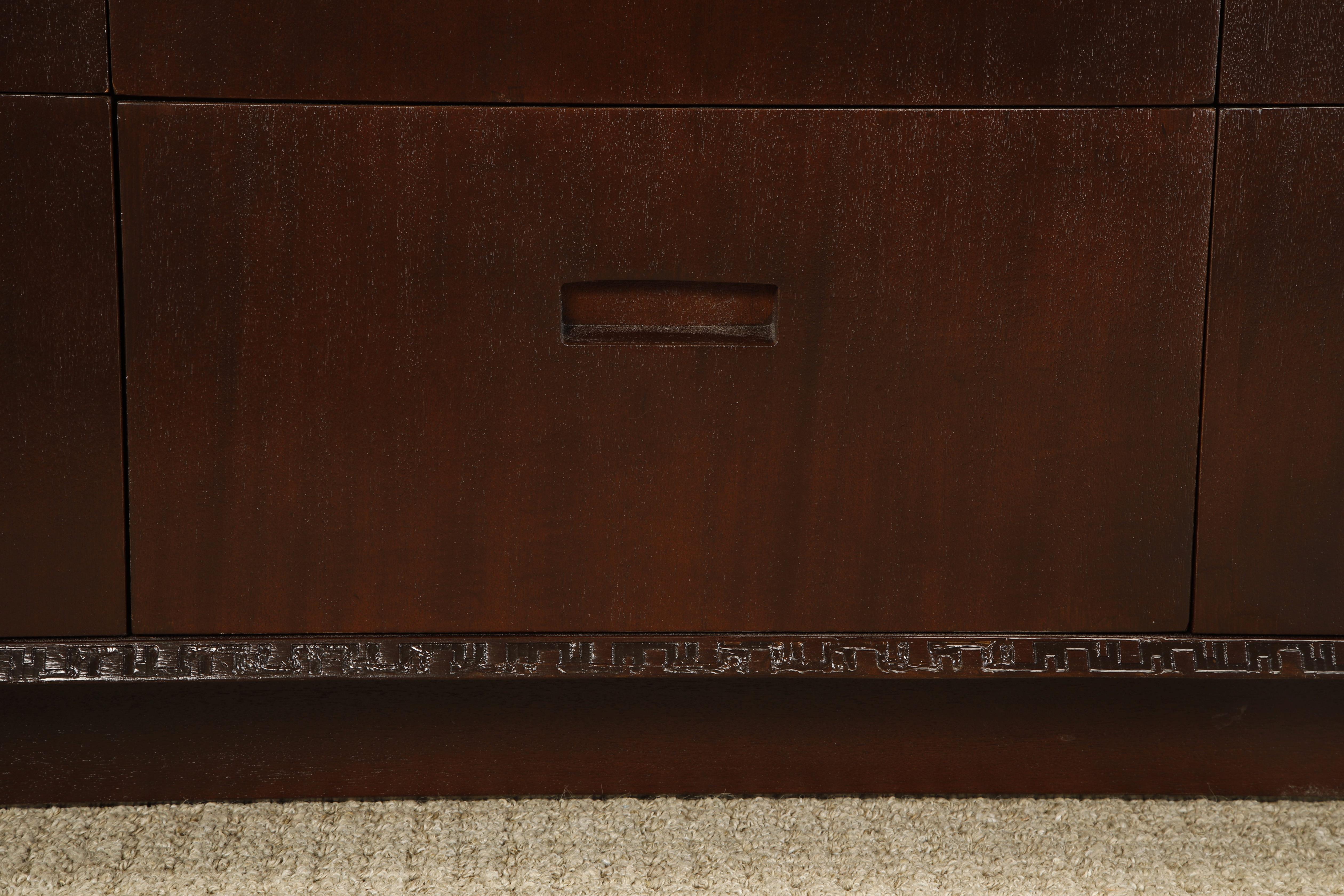 'Taliesin' Mahogany Dresser / Sideboard by Frank Lloyd Wright, 1955, Signed For Sale 4
