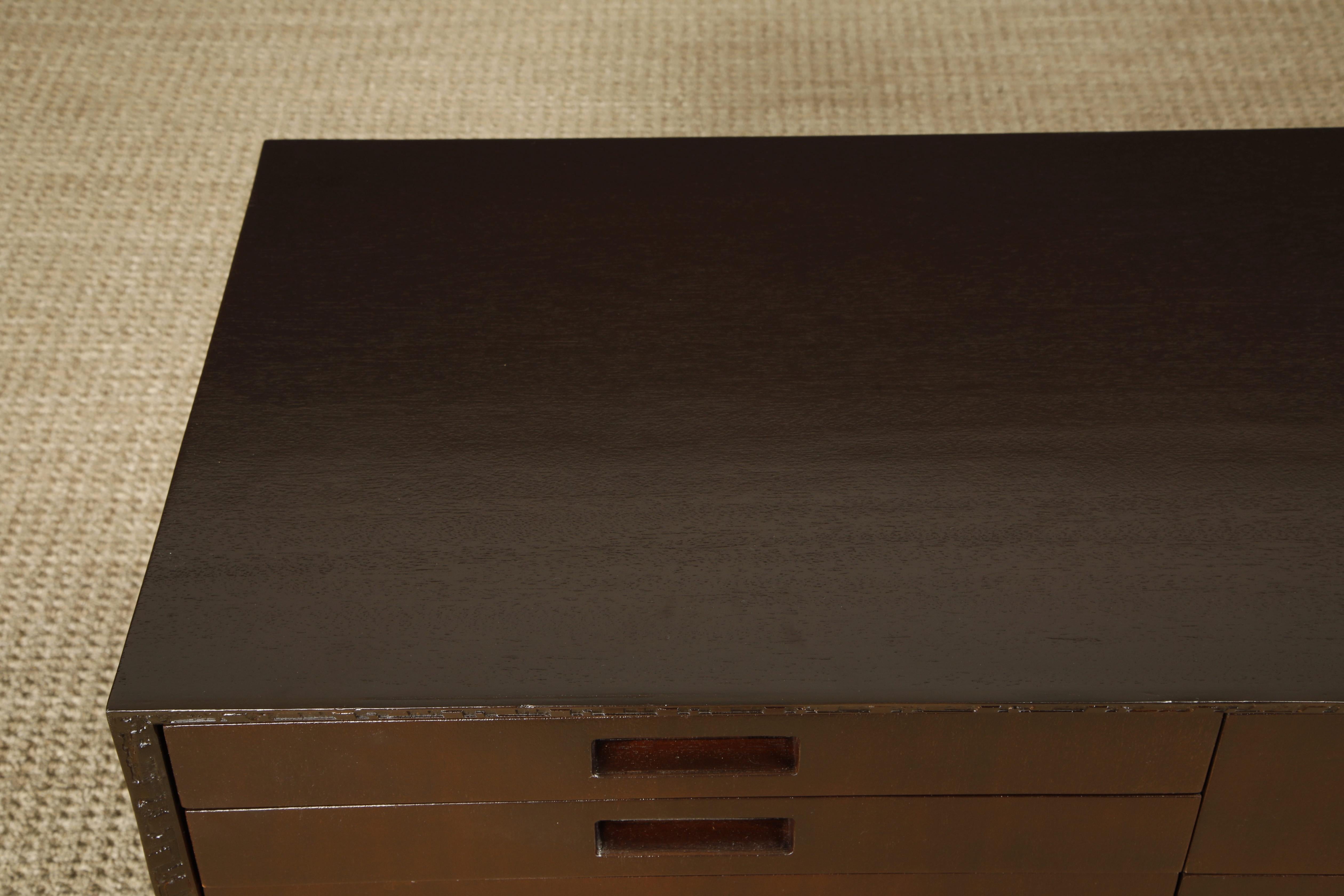 'Taliesin' Mahogany Dresser / Sideboard by Frank Lloyd Wright, 1955, Signed For Sale 5