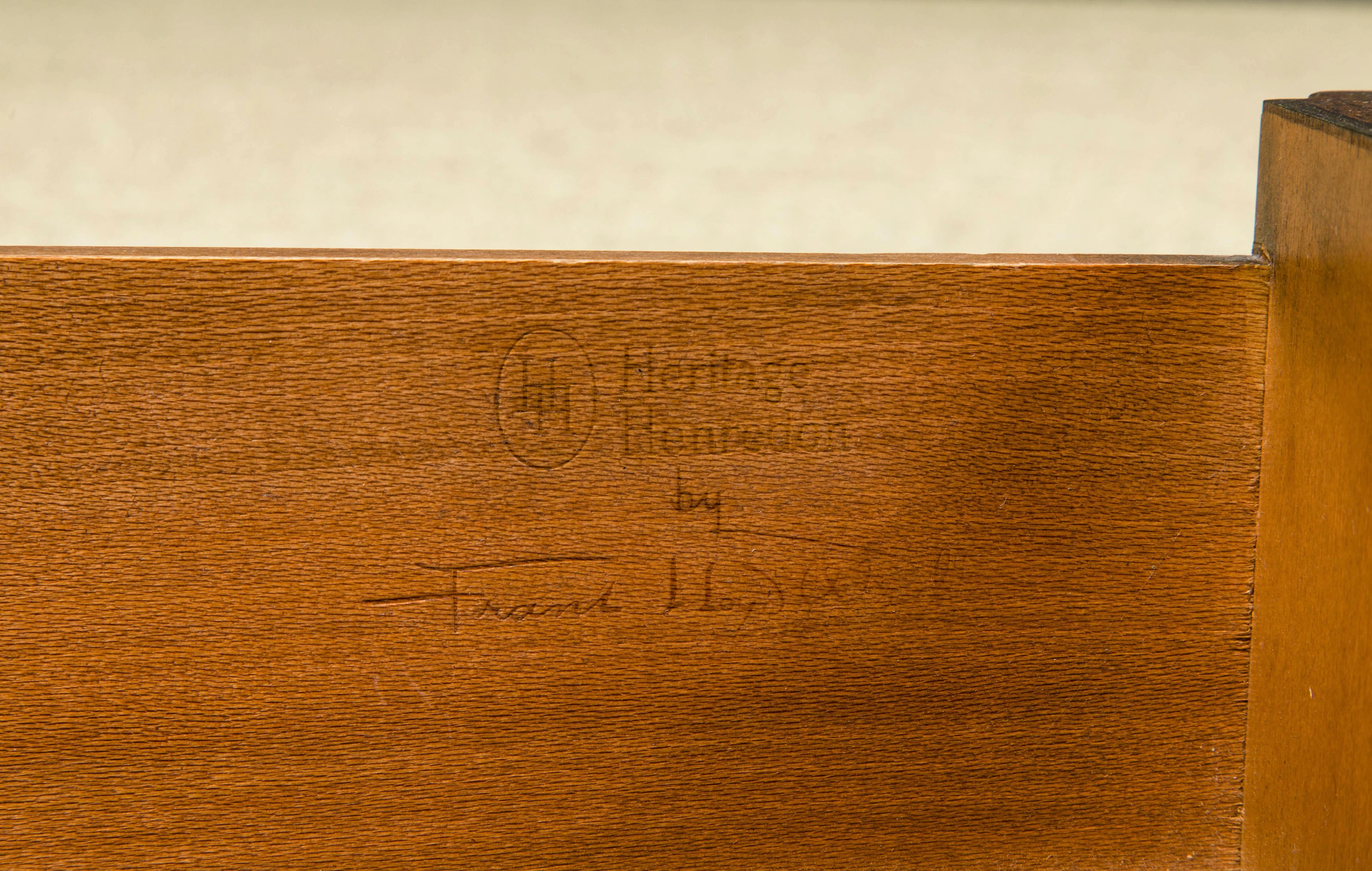 'Taliesin' Mahogany Dresser / Sideboard by Frank Lloyd Wright, 1955, Signed 14