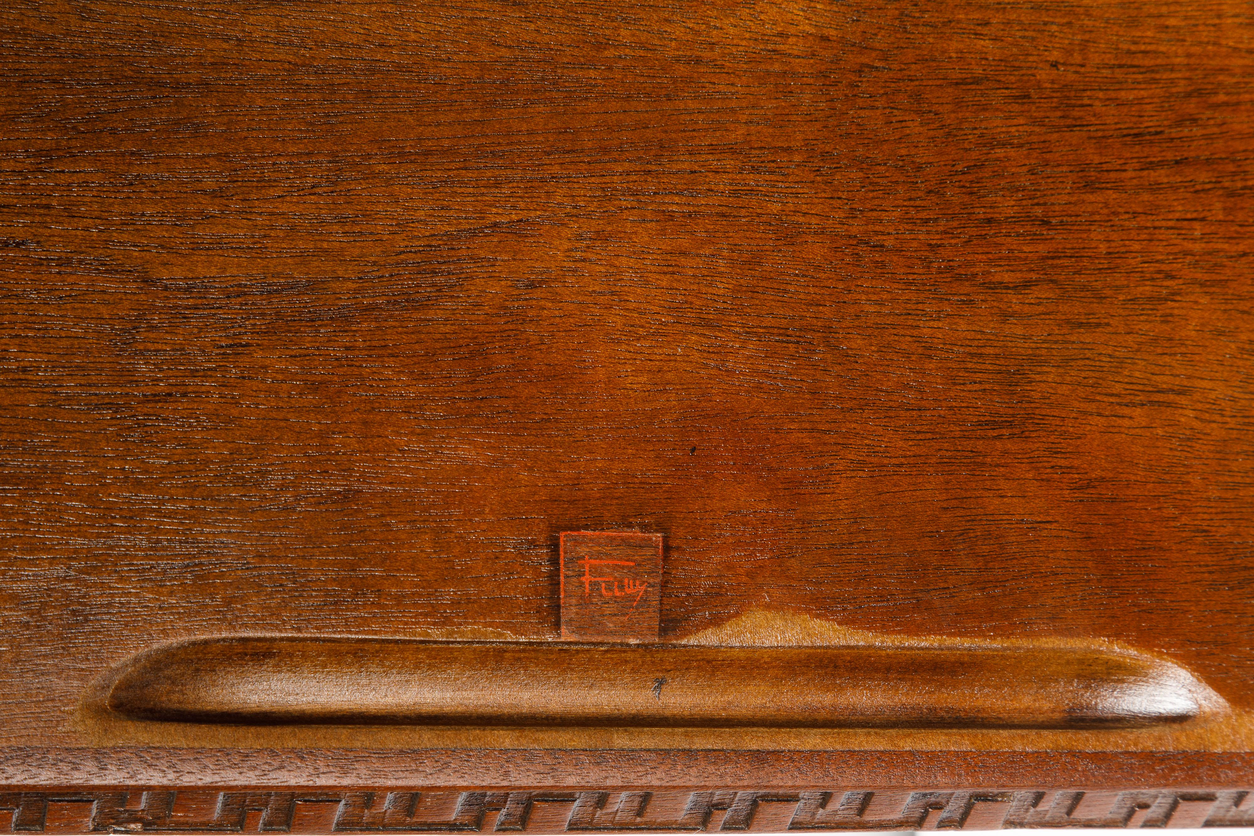 'Taliesin' Mahogany TV Dinner Table by Frank Lloyd Wright, 1955, Signed 7