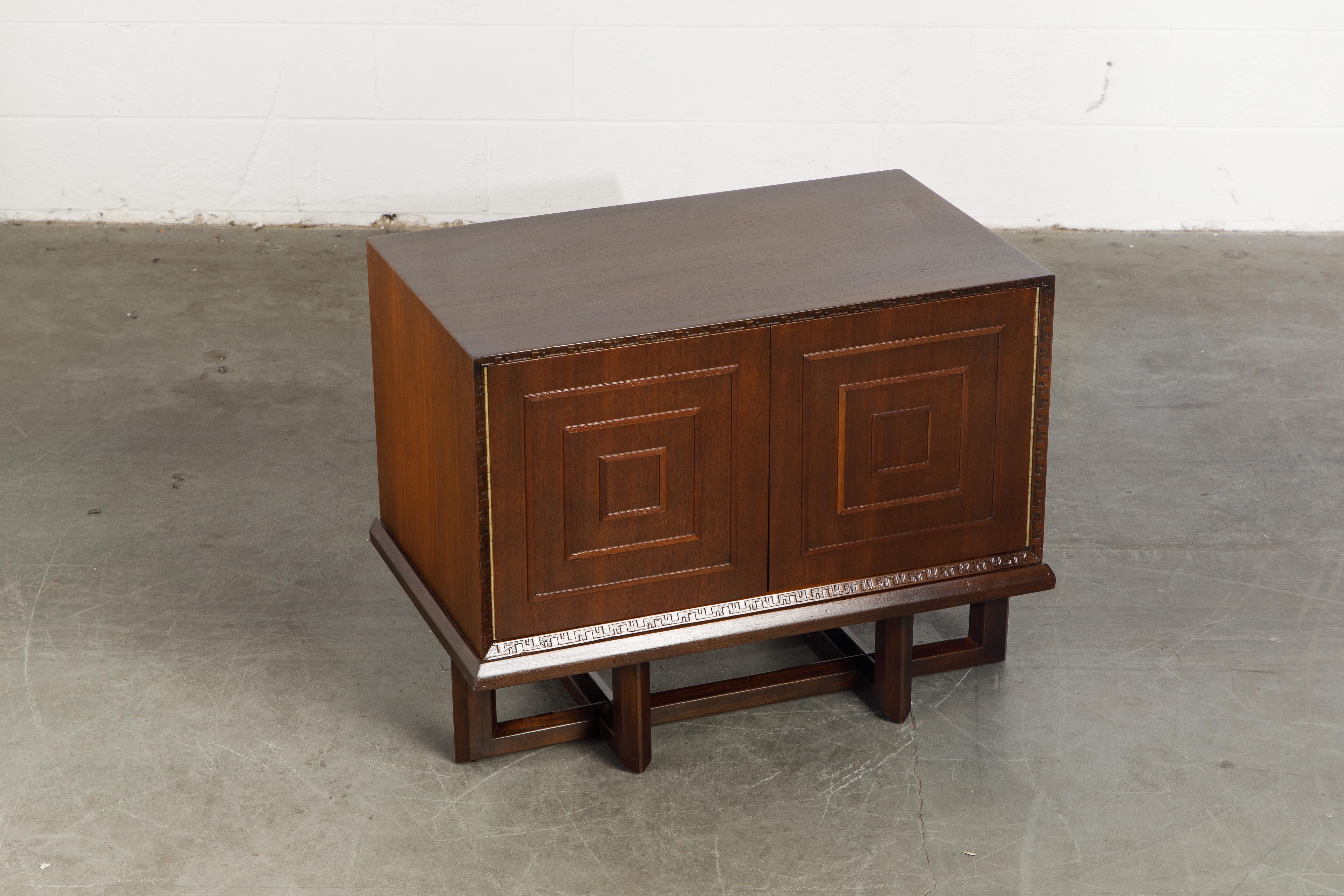 Mid-Century Modern 'Taliesin' Model #2005 Special Cabinet by Frank Lloyd Wright, 1955, Signed For Sale