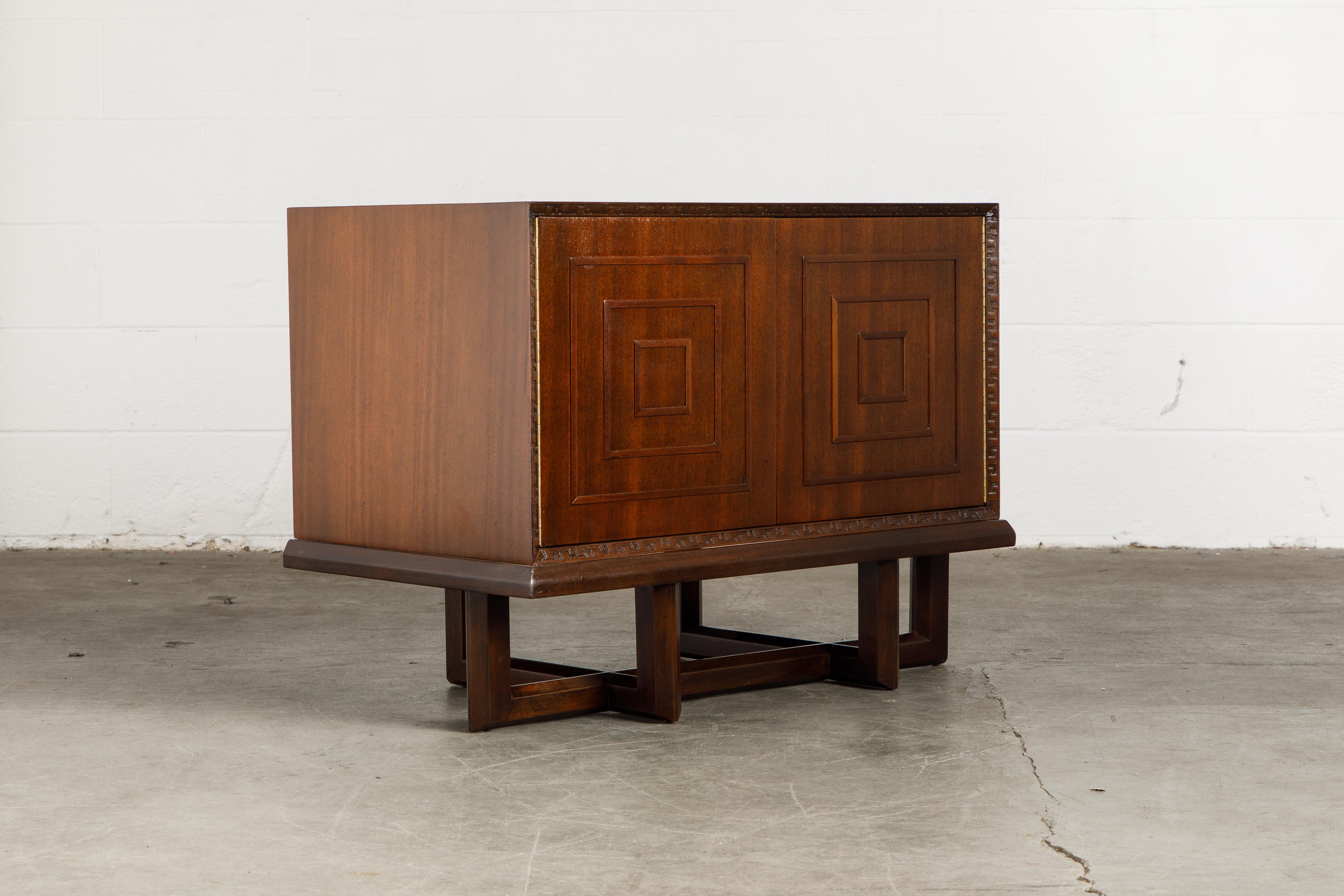 American 'Taliesin' Model #2005 Special Cabinet by Frank Lloyd Wright, 1955, Signed For Sale