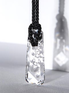 Talisman VII Carved Rock Crystal Pendant Amulet Natural Quartz