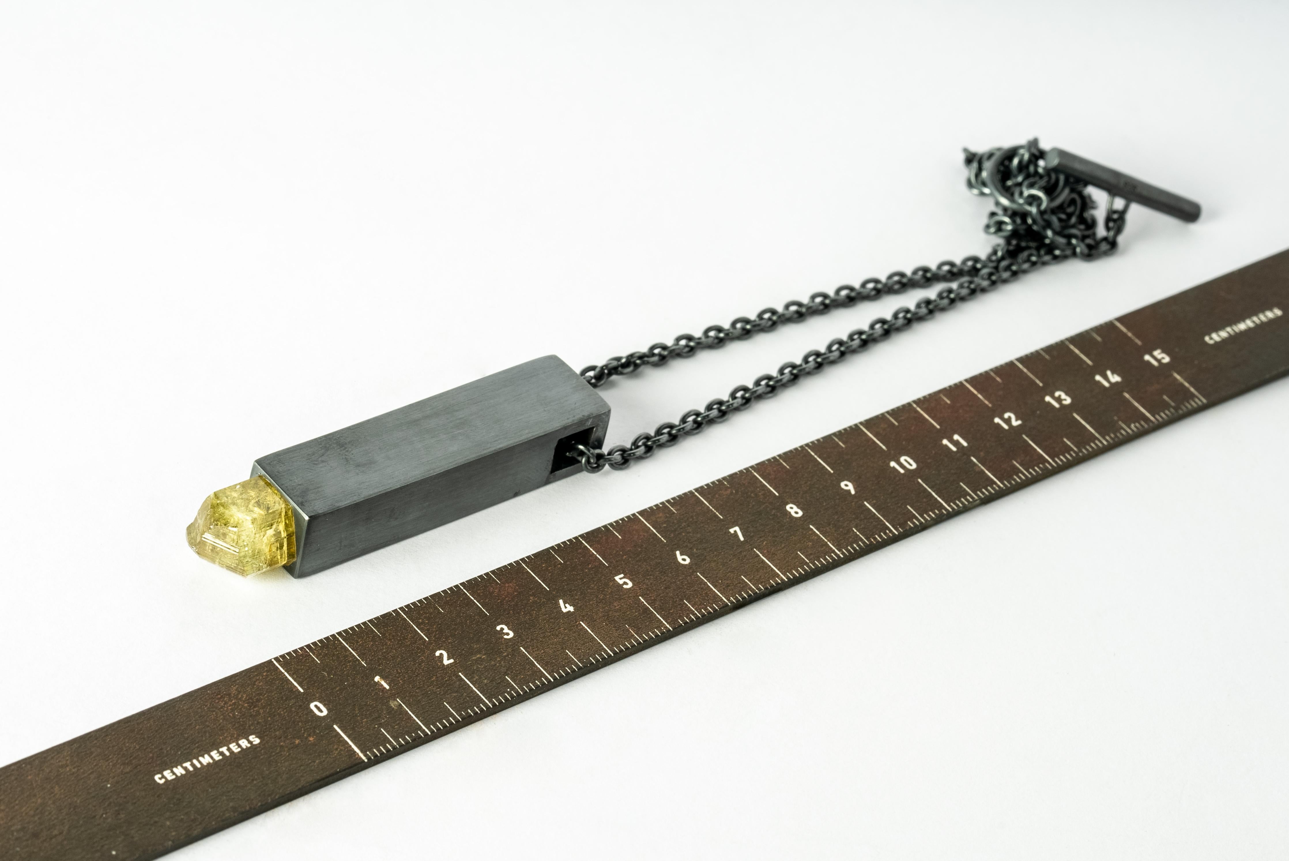 Talisman Cuboid Necklace (50cm, Tanzanite, KA+TAN) For Sale 2