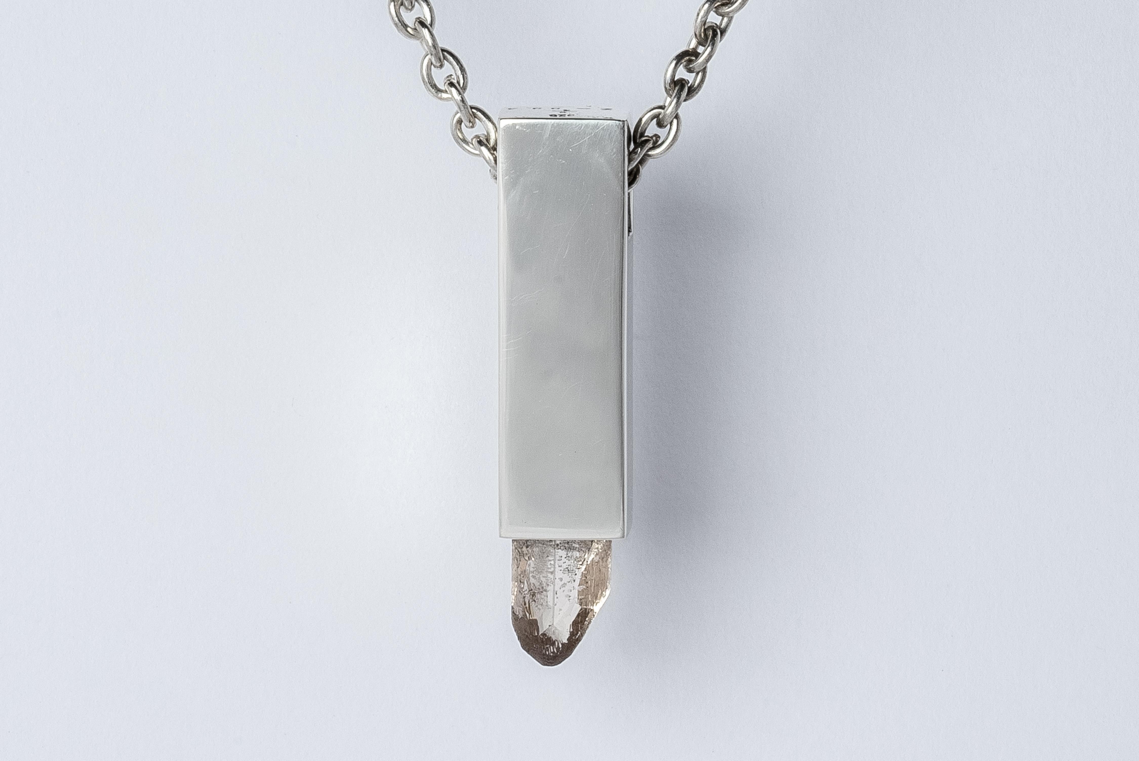 Rough Cut Talisman Cuboid Necklace (Topaz, PA+TOP) For Sale