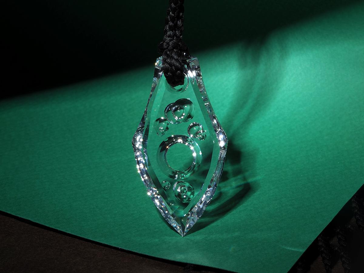 Talisman I Carved Rock Crystal Pendant Unisex gift Amulet Necklace 2