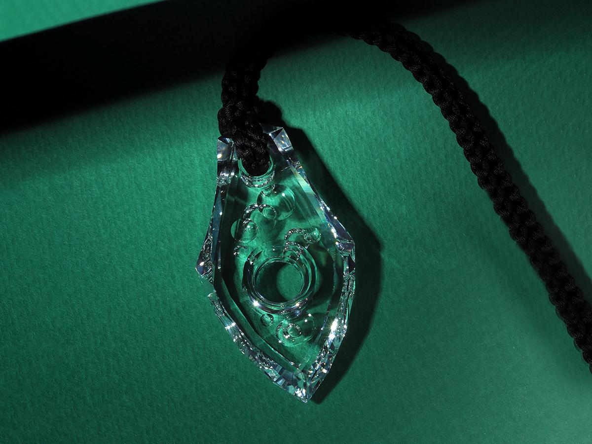Talisman I Carved Rock Crystal Pendant Unisex gift Amulet Necklace 3