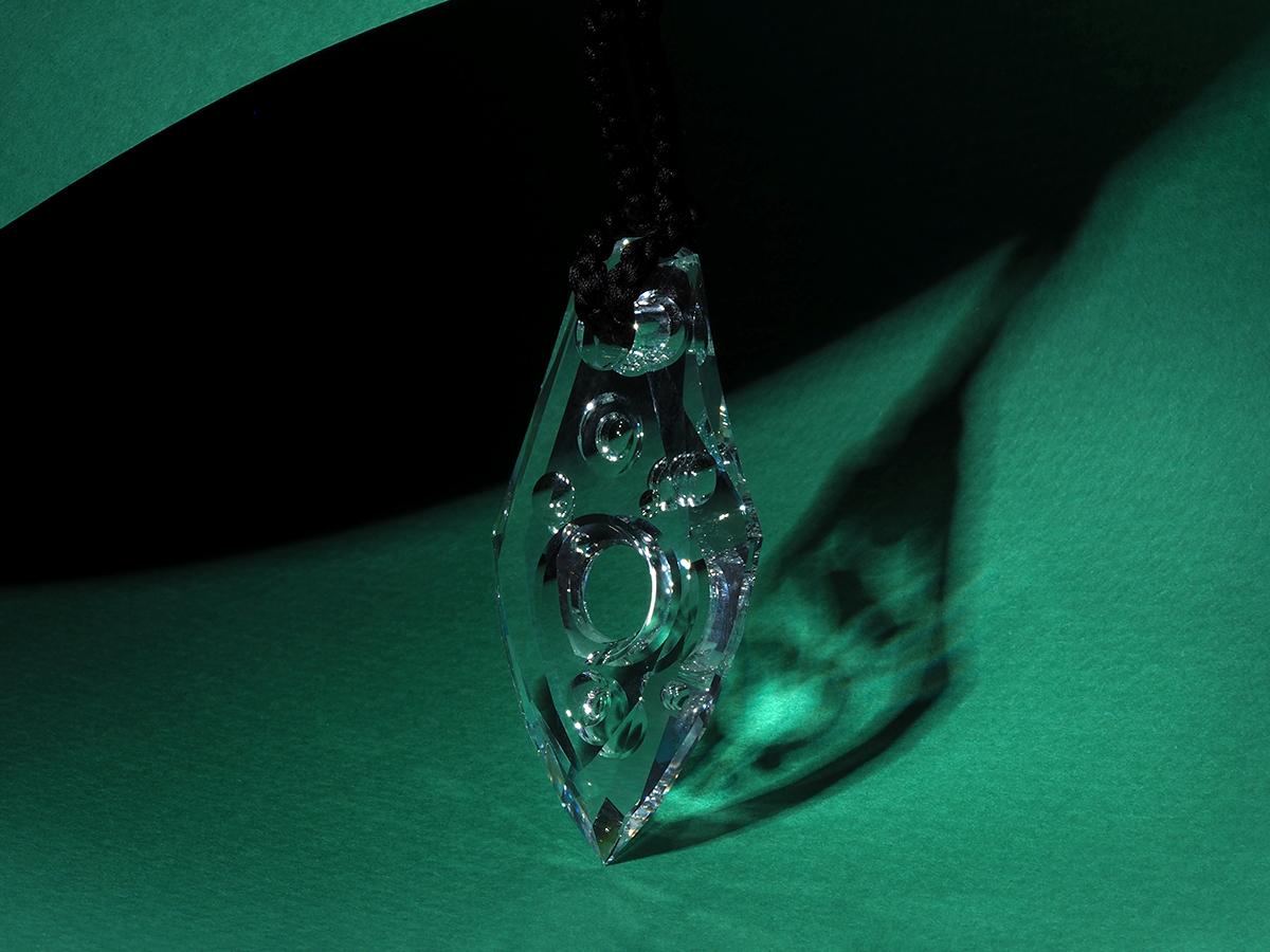 Talisman I Carved Rock Crystal Pendant Unisex gift Amulet Necklace 7