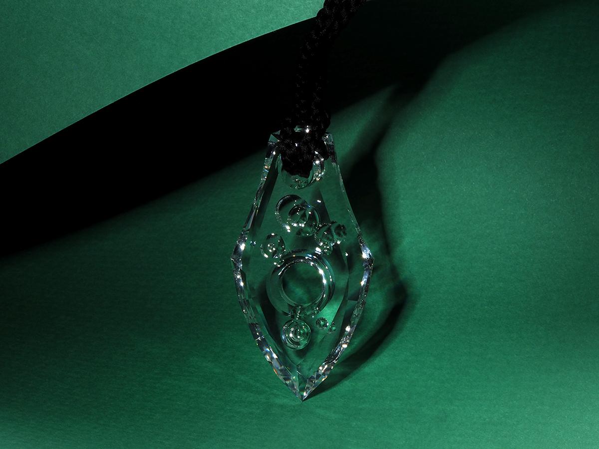 Talisman I Carved Rock Crystal Pendant Unisex gift Amulet Necklace 8