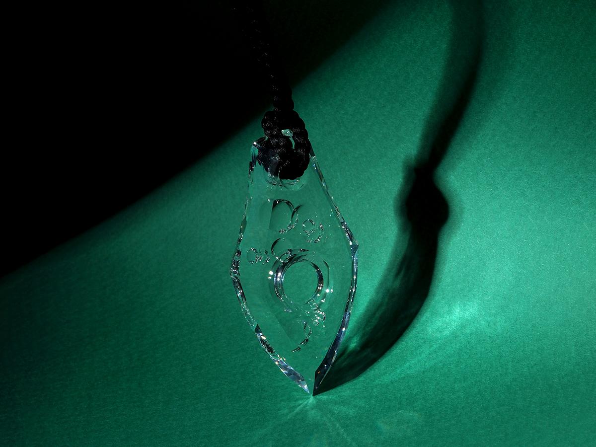 Talisman I Carved Rock Crystal Pendant Unisex gift Amulet Necklace 9
