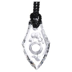 Talisman I Carved Rock Crystal Pendant Unisex Christmas gift Amulet Necklace