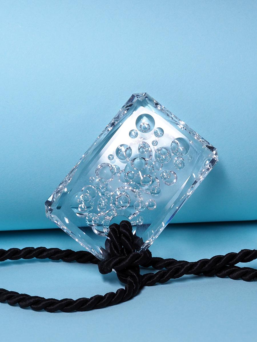 Talisman II Carved Rock Crystal Pendant Unique Amulet pendant healing gemstone For Sale 6