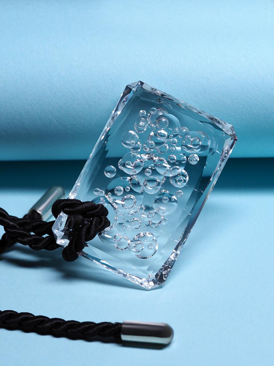 Talisman II Carved Rock Crystal Pendant Unique Amulet pendant healing gemstone For Sale 8