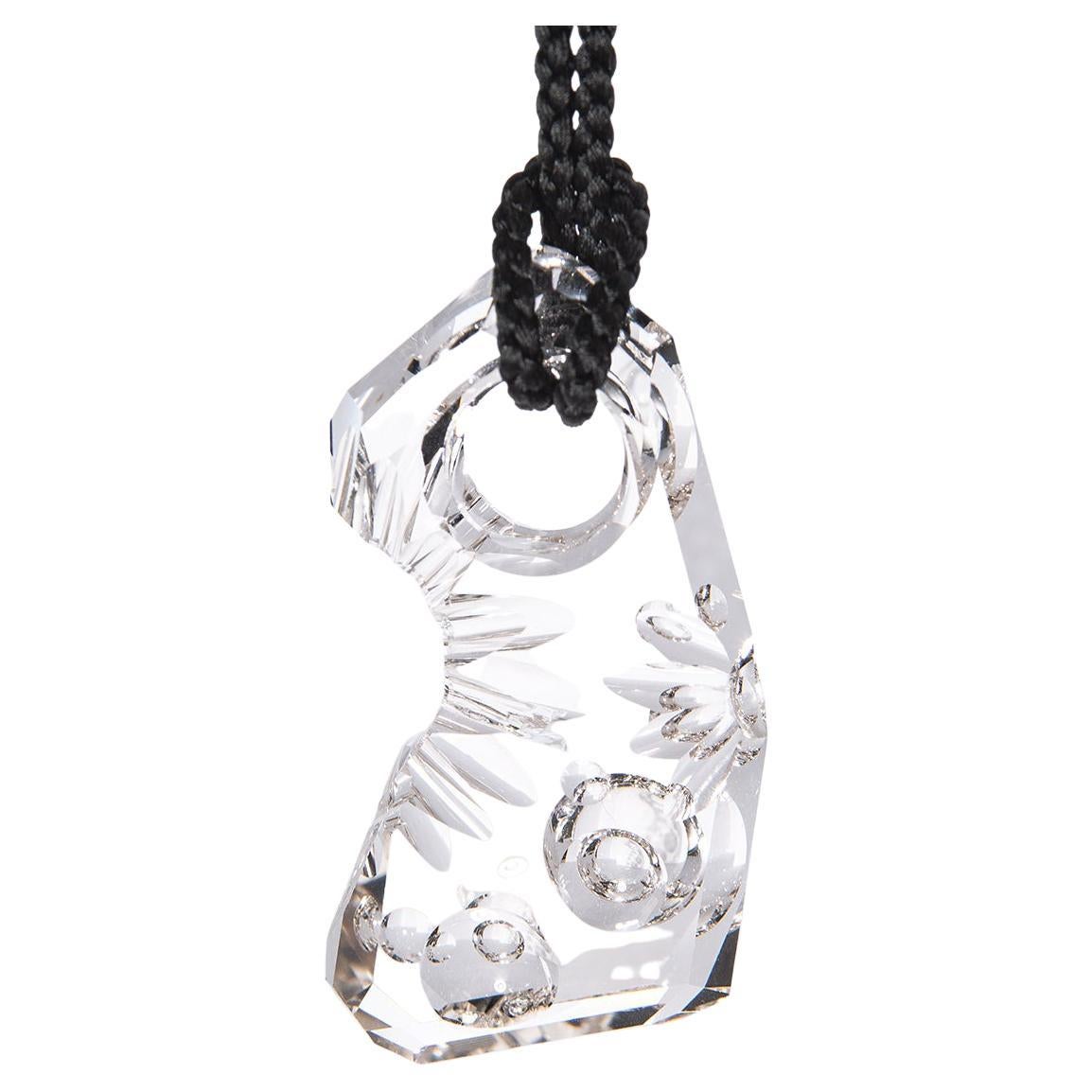 Talisman IV Rock Crystal Pendant Pure Magic Gemstone protection necklace For Sale