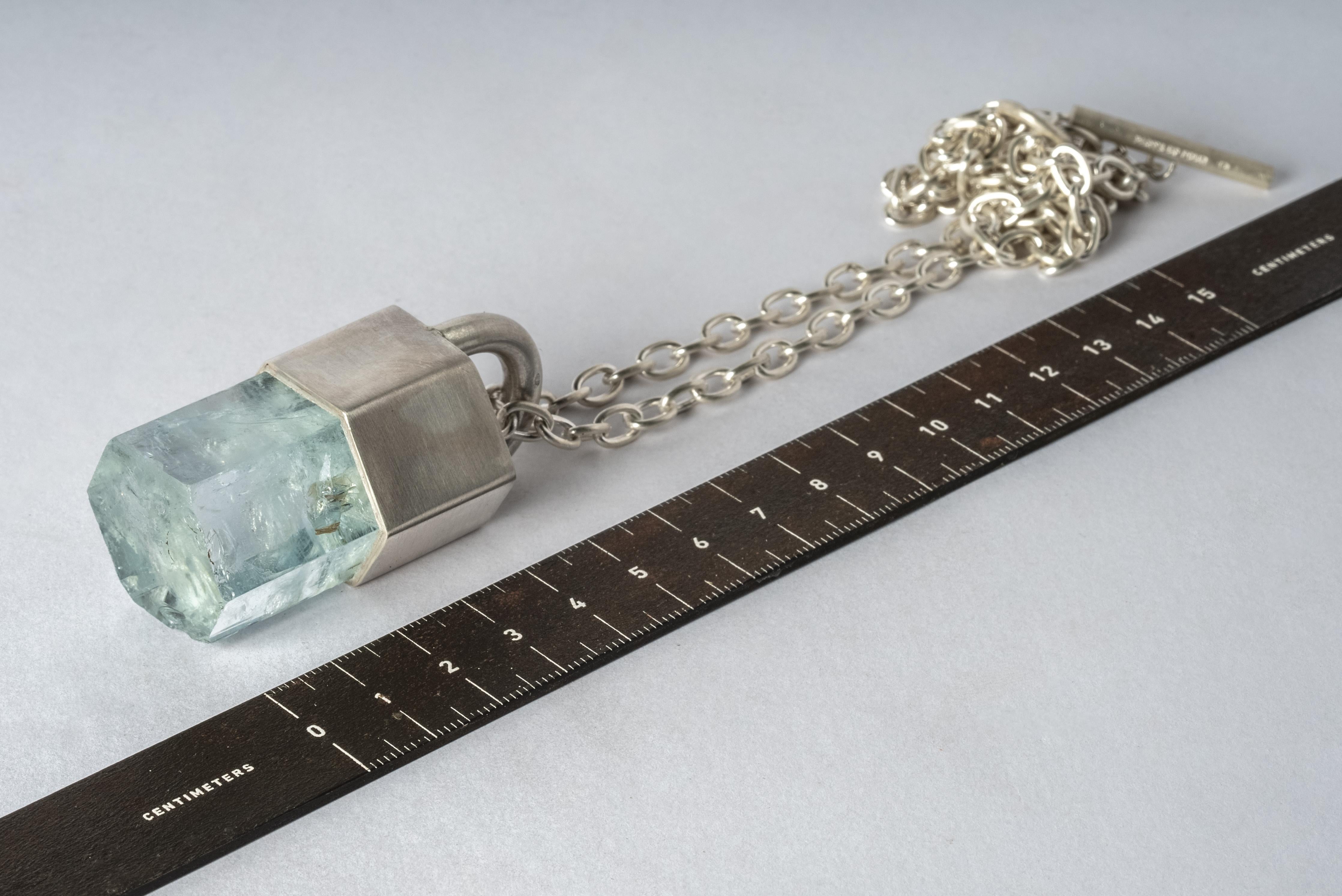 Talisman Necklace (Aquamarine, MA+AQU) In New Condition For Sale In Paris, FR
