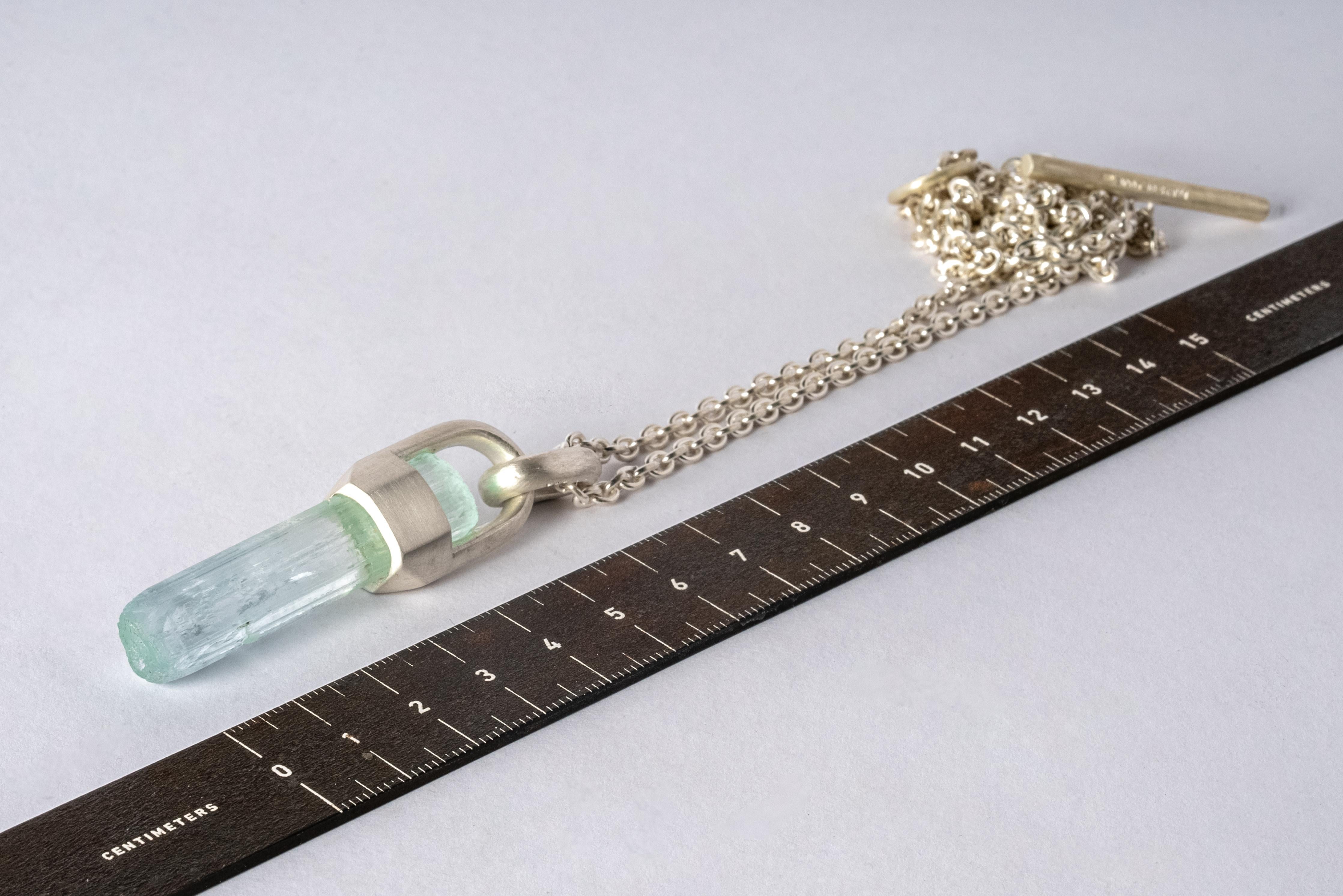 Talisman Necklace (Brace-Held, Aquamarine, MA+AQU) In New Condition For Sale In Paris, FR