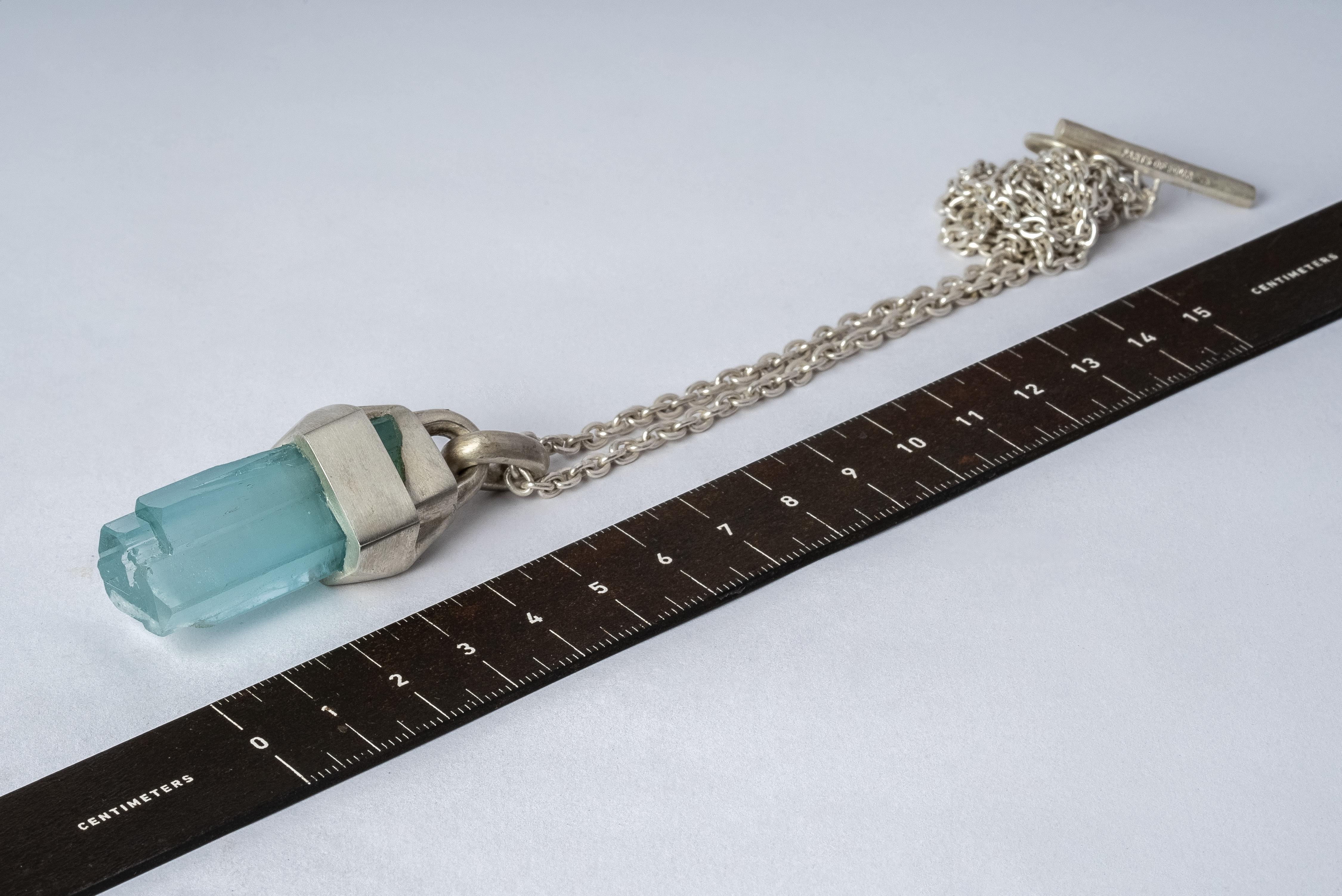 Talisman Necklace (Brace-Held, Healed, Aquamarine, MA+AQU) In New Condition For Sale In Paris, FR