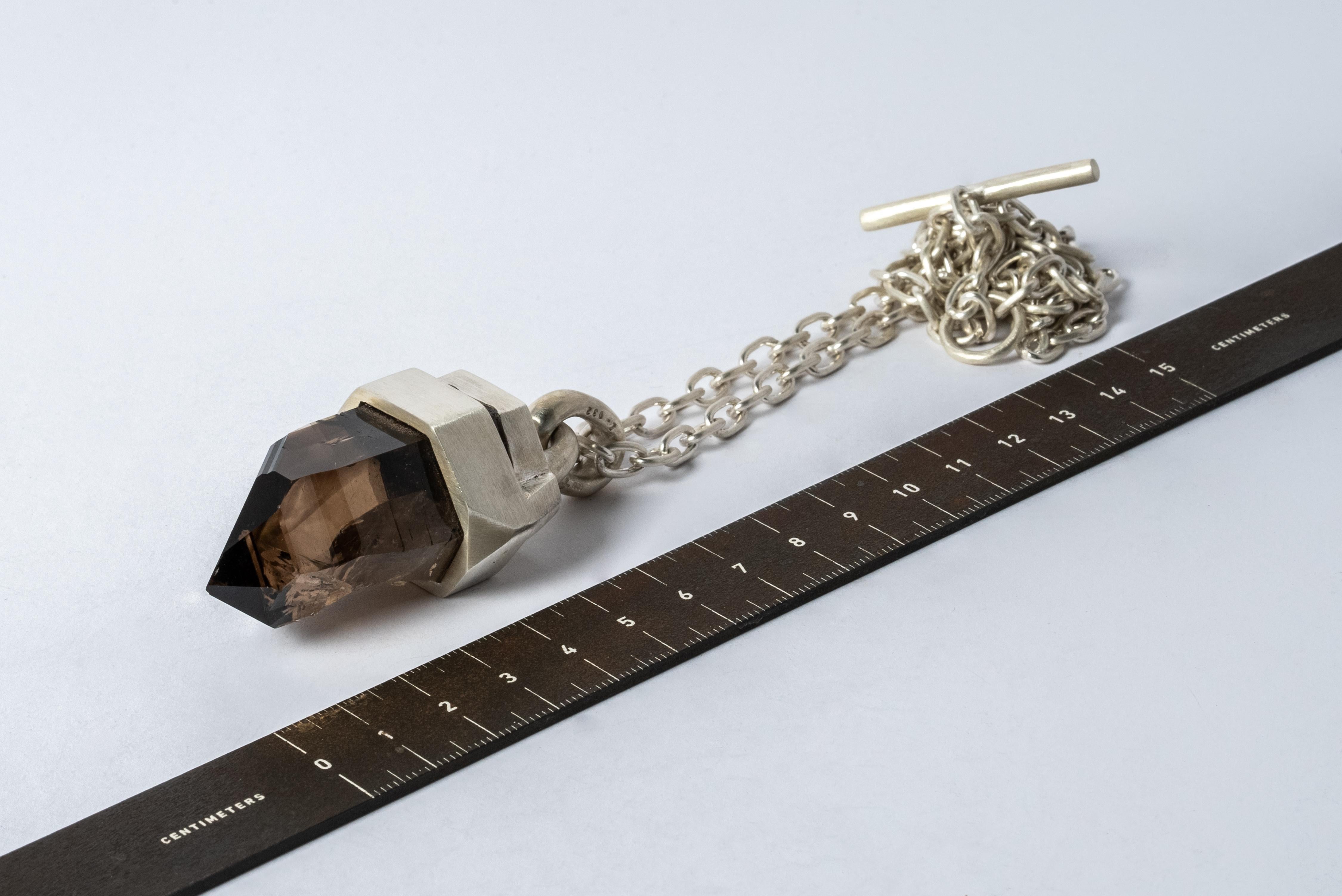 Talisman Necklace (Brace-Held, Healed, Smoky Quartz, MA+SQ) In New Condition For Sale In Paris, FR