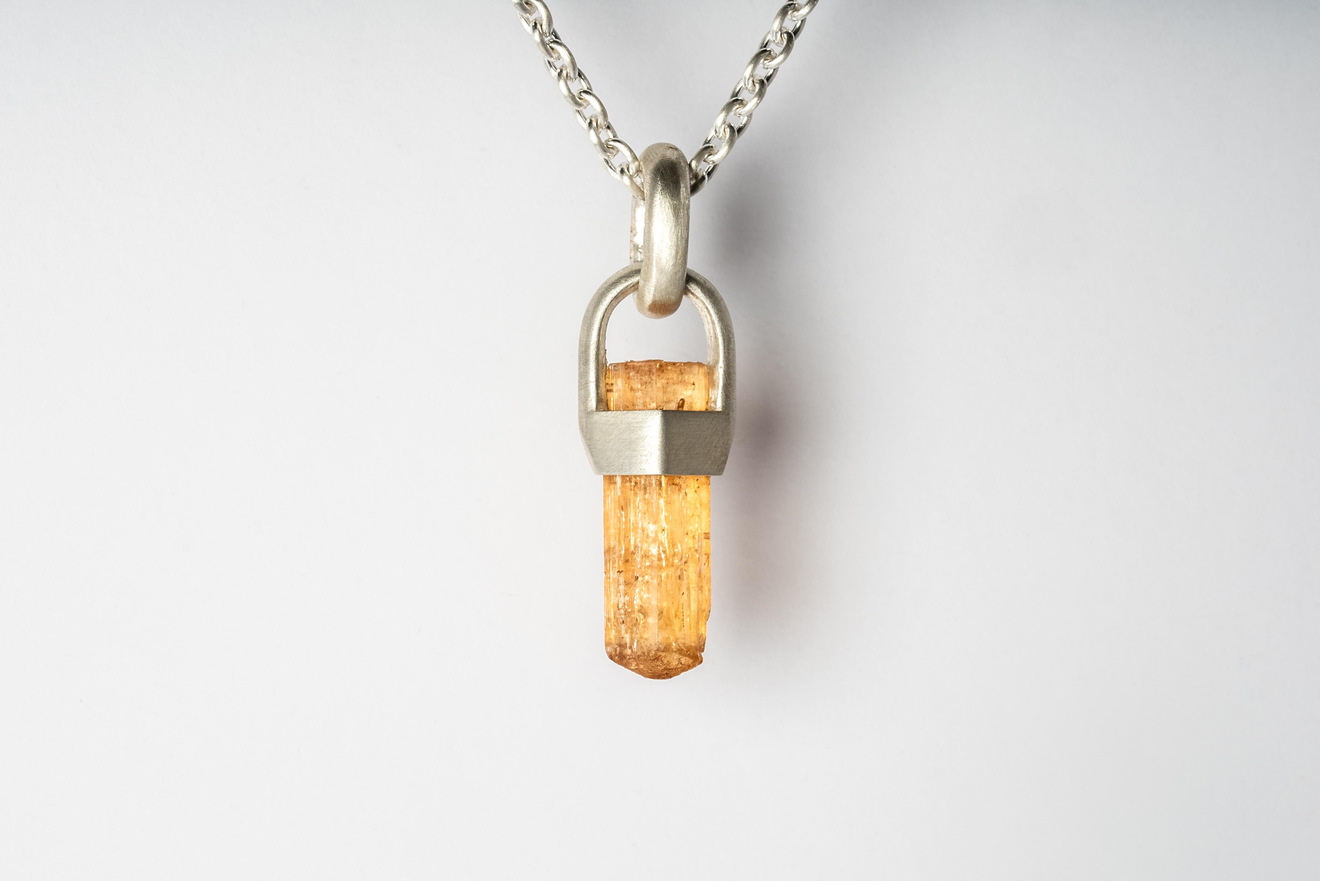 Talisman Necklace (Brace-Held, Imperial Topaz, MA+ITOP) In New Condition For Sale In Paris, FR