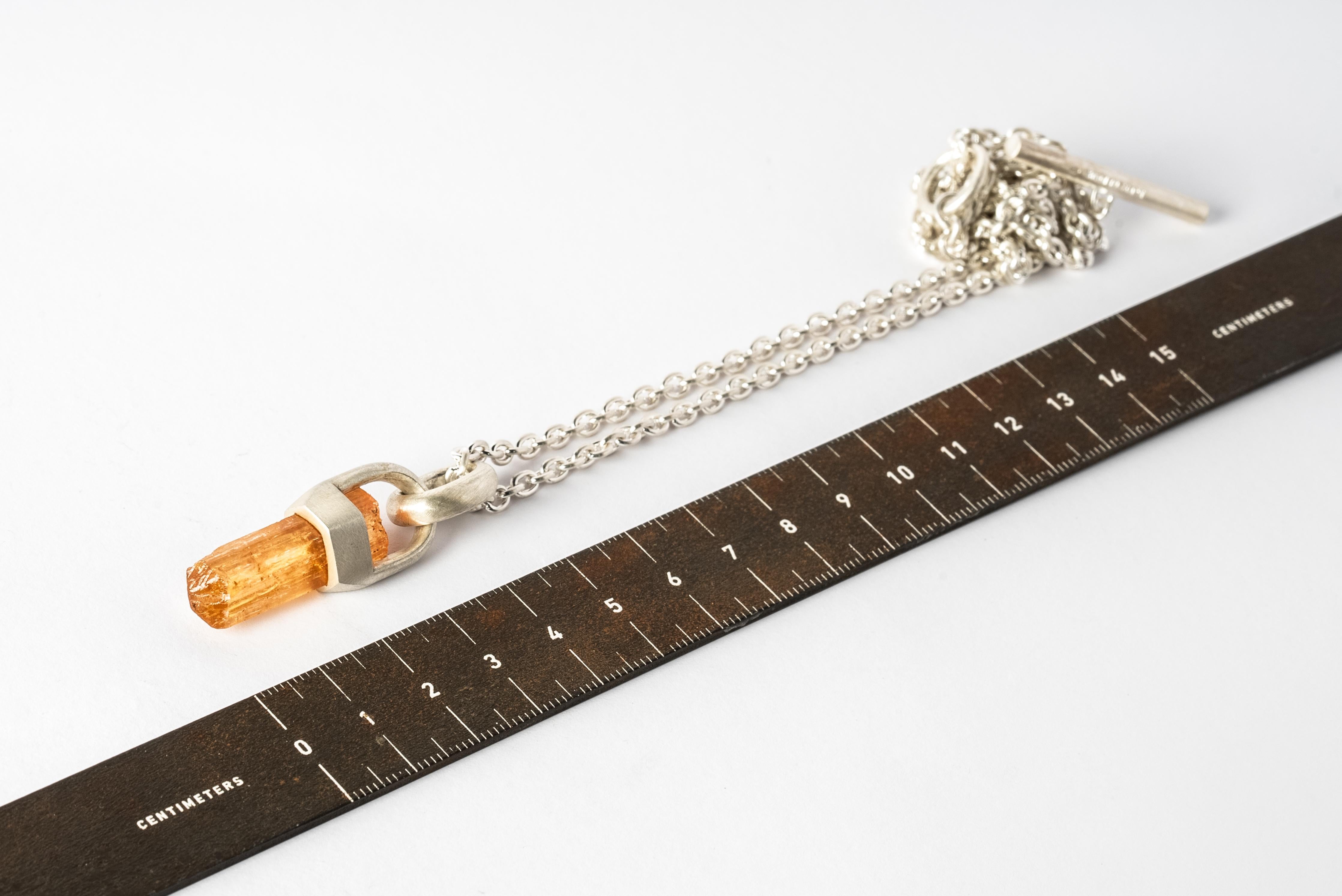 Collier talisman avec bracelet, topaze impériale, MA+ITOP) en vente 3