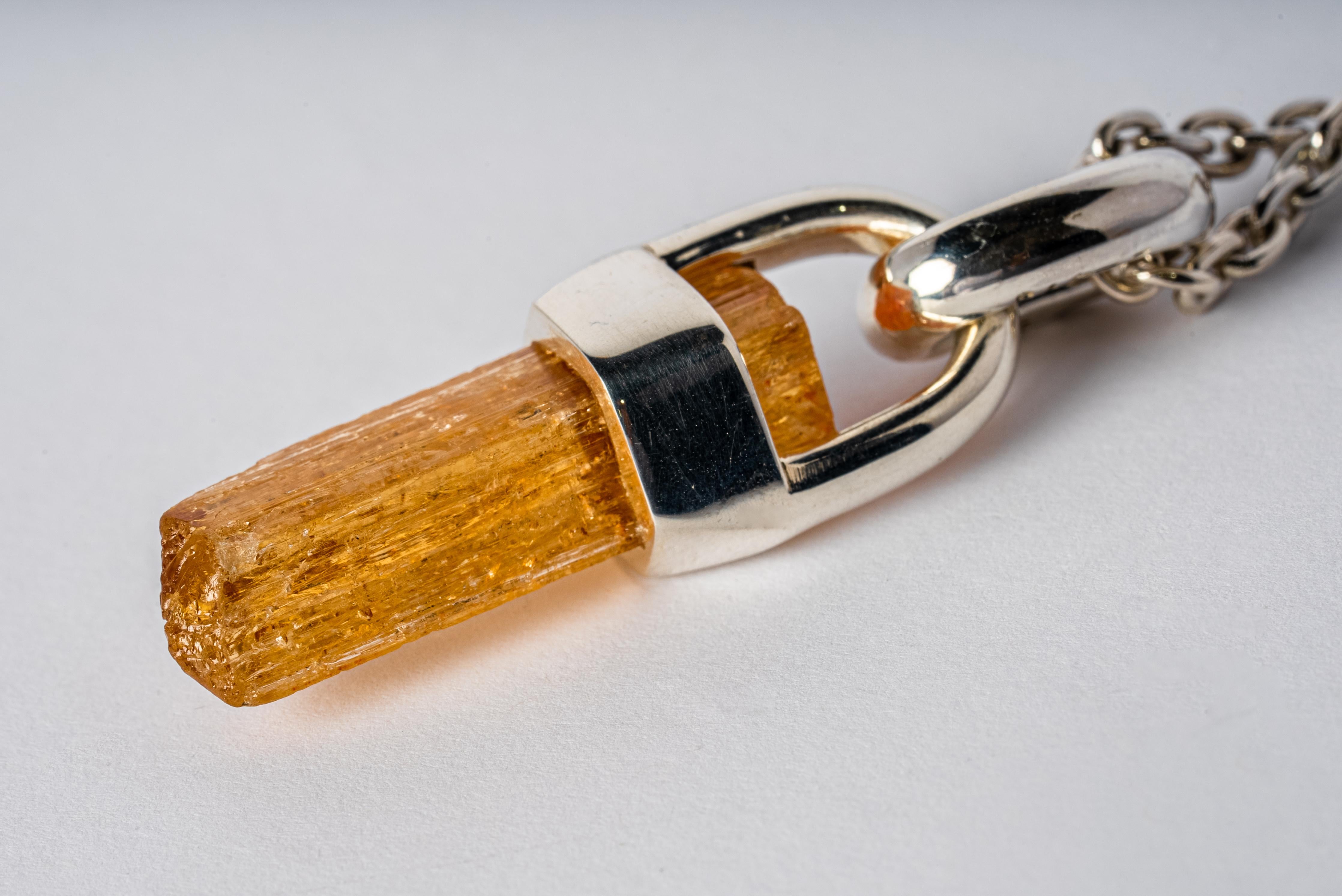 Collier talisman avec bracelet, topaze impériale, PA+ITOP) en vente 1