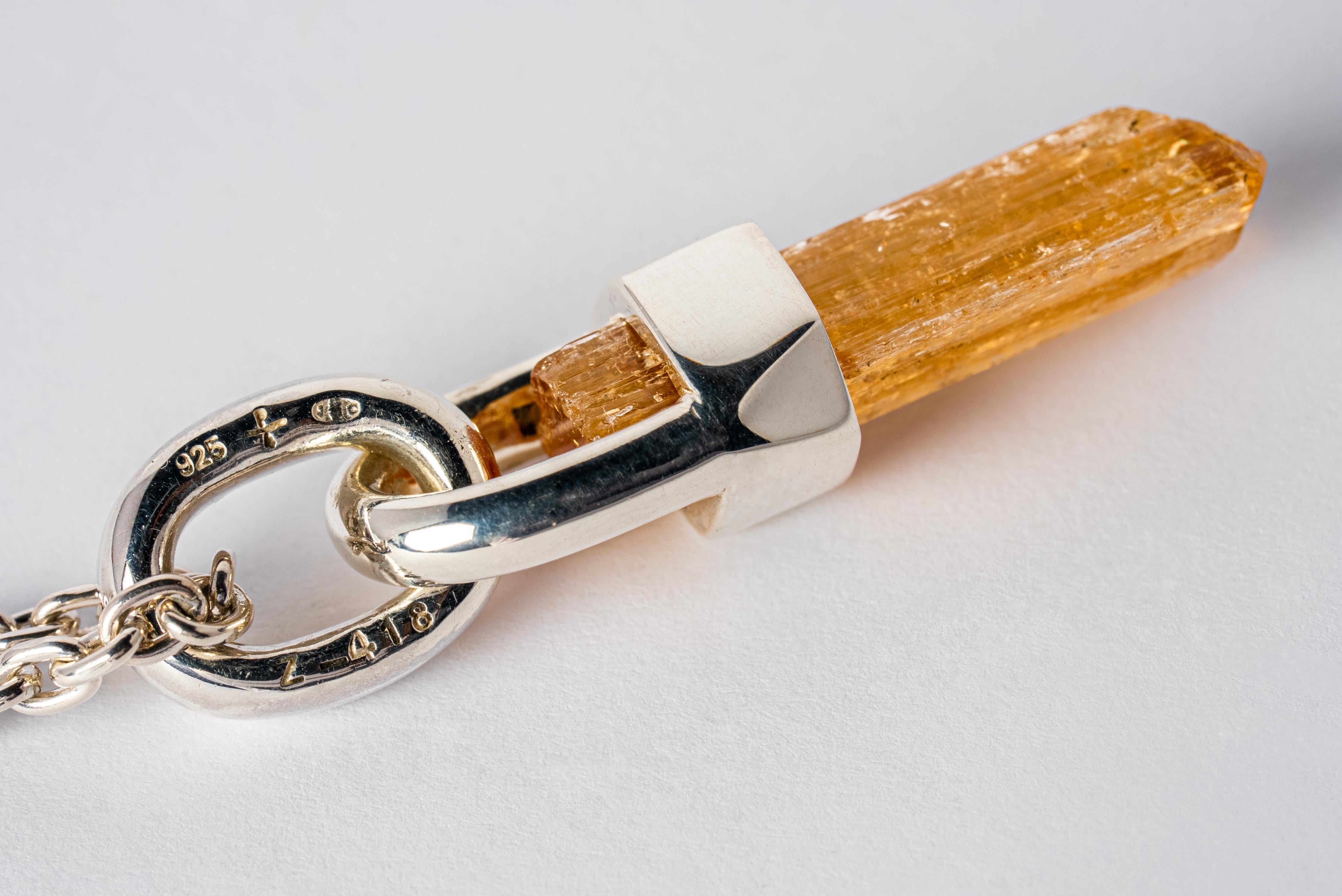 Collier talisman avec bracelet, topaze impériale, PA+ITOP) en vente 2