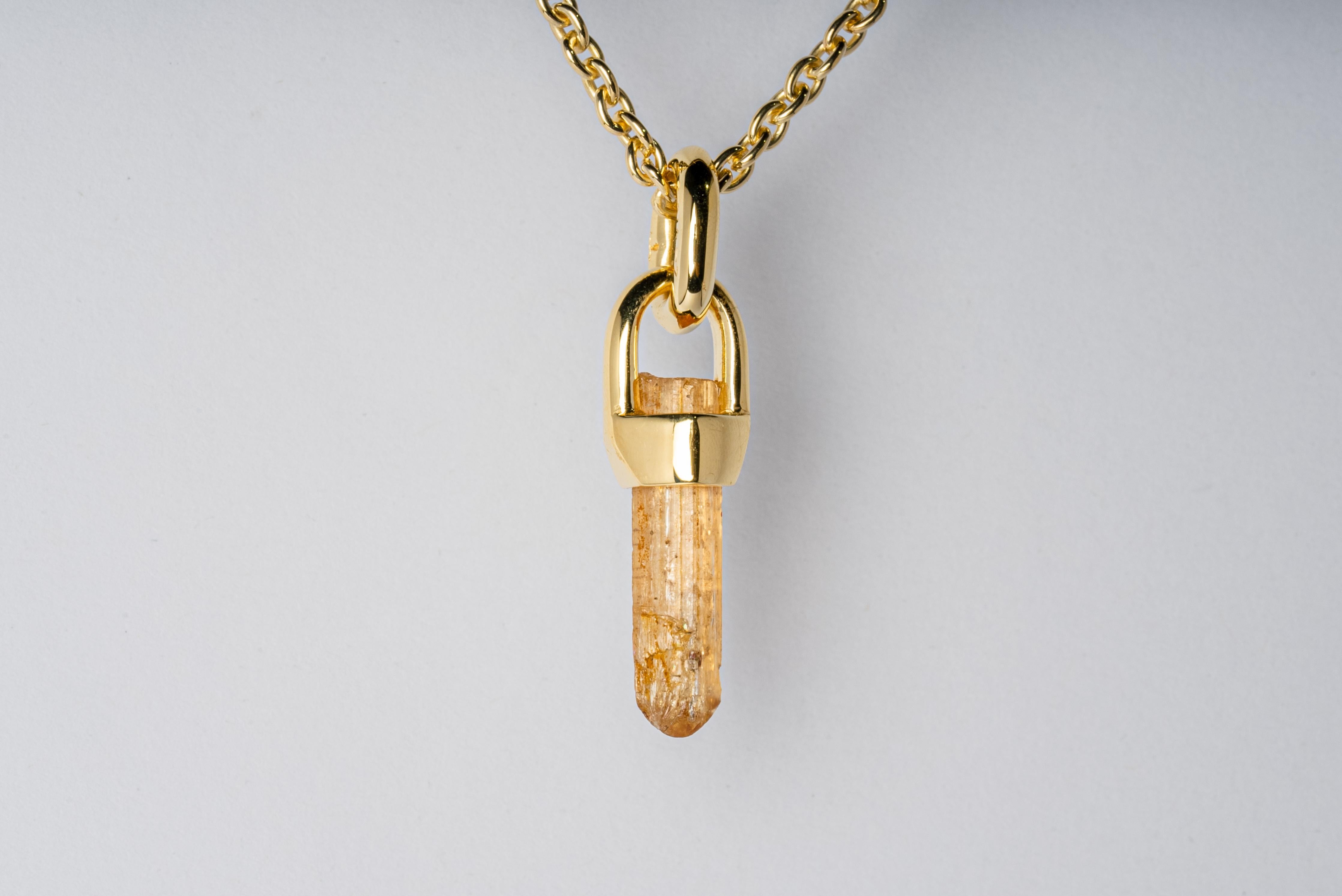 Talisman Necklace (Brace-Held, Imperial Topaz, YG+YGA+ITOP) In New Condition For Sale In Paris, FR