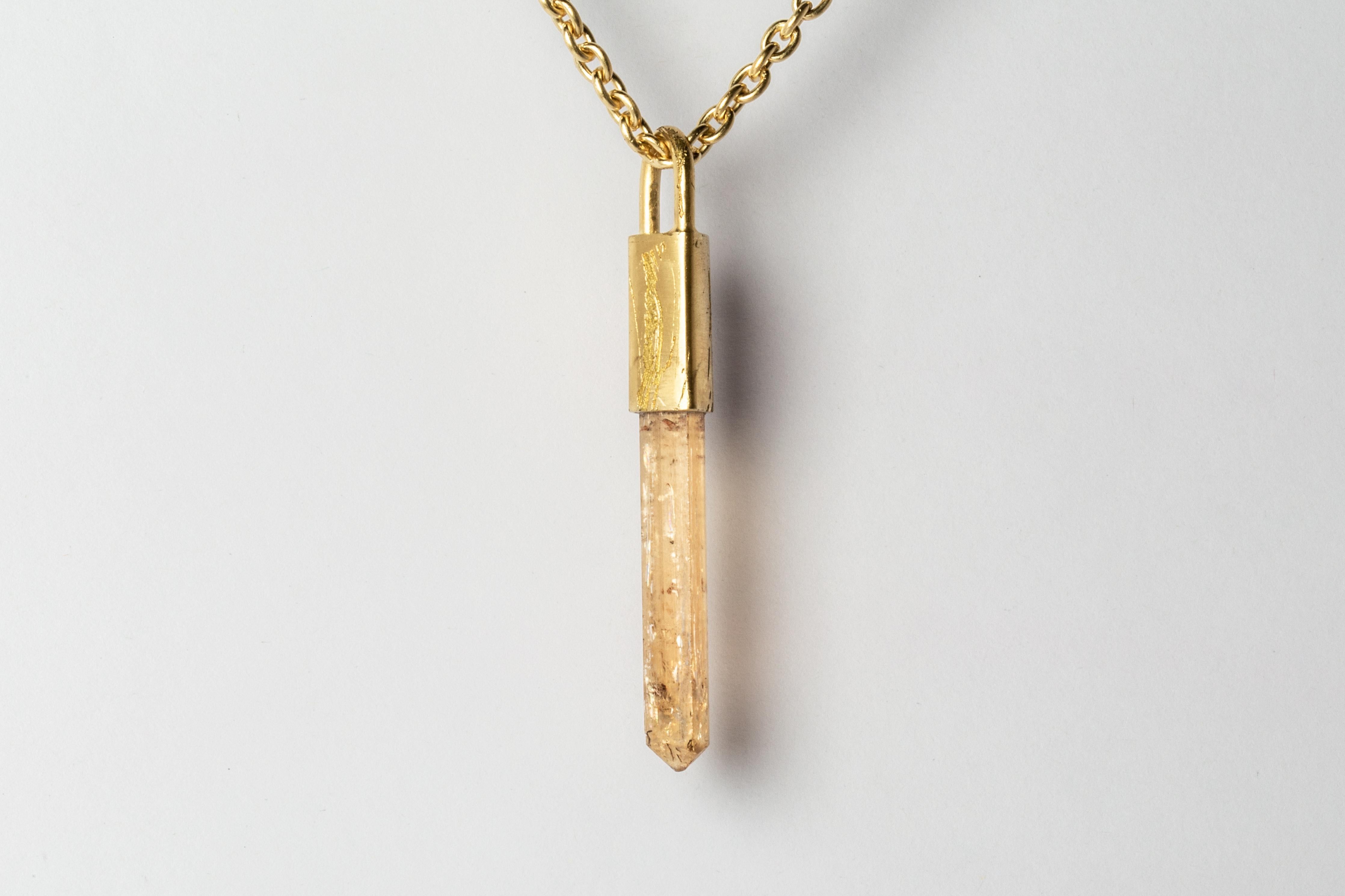 Talisman Necklace (Imperial Topaz, AG+AGA+ITOP) In New Condition For Sale In Paris, FR