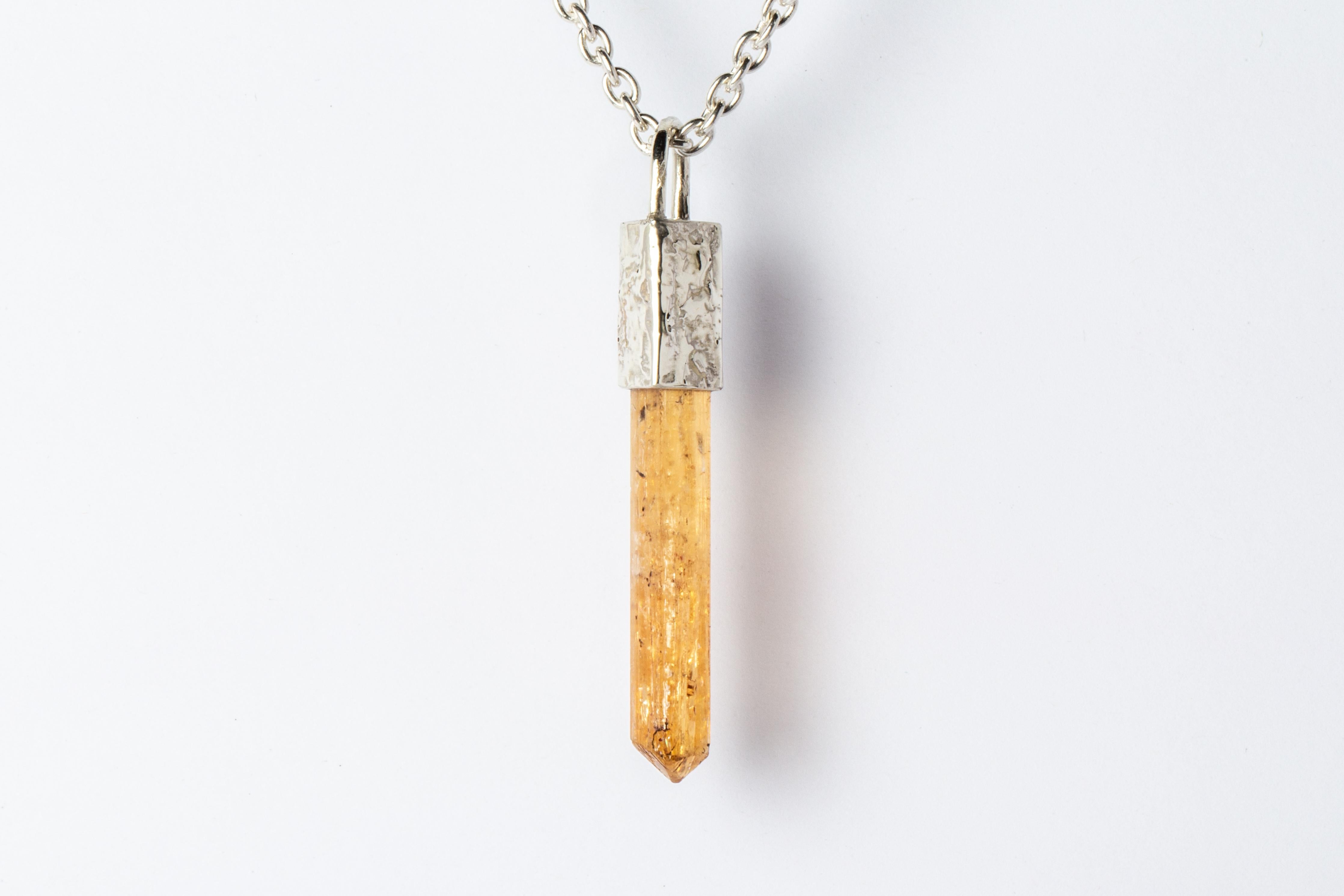 Talisman Necklace (Imperial Topaz, MA10KW+ITOP) In New Condition For Sale In Paris, FR
