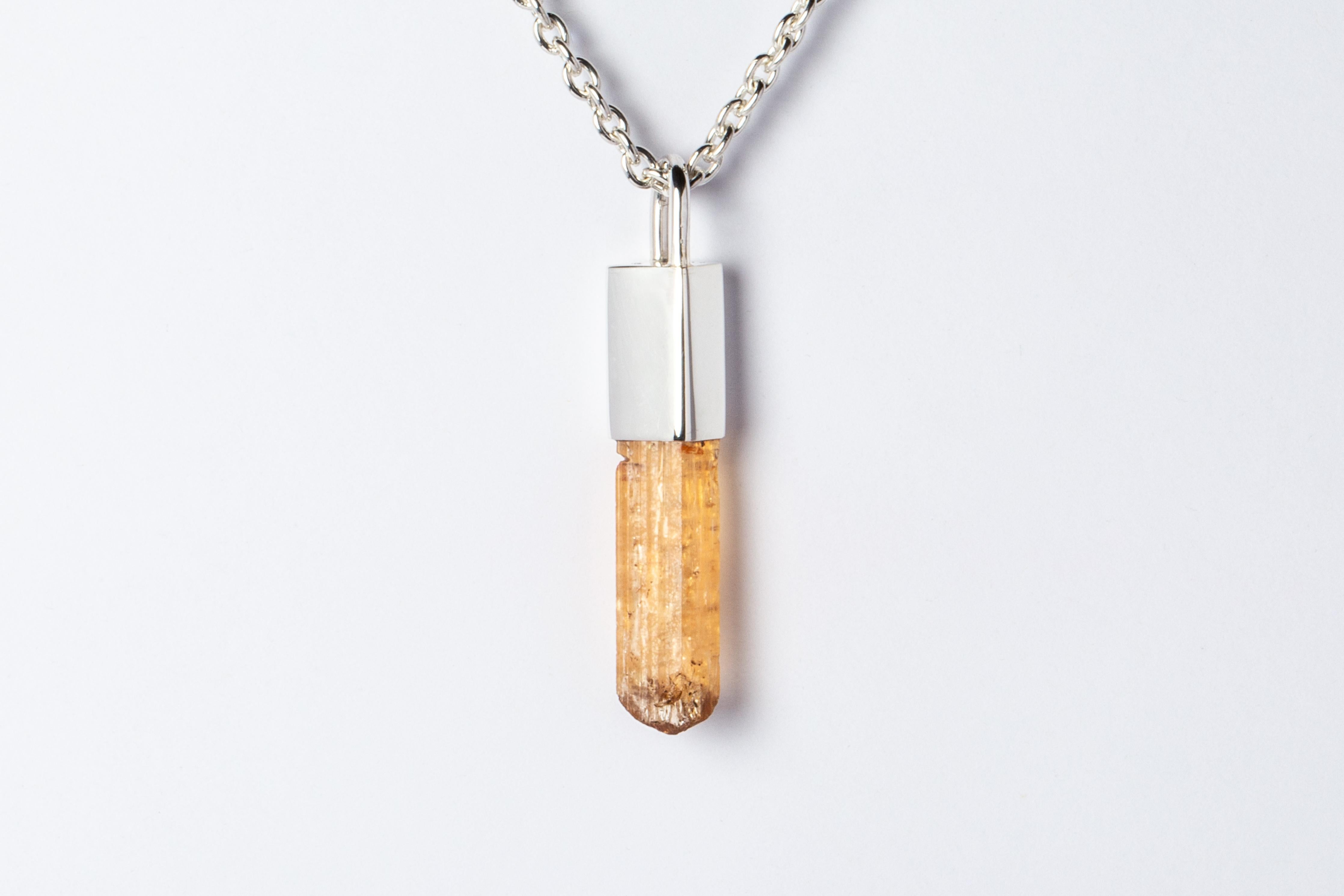 Rough Cut Talisman Necklace (Imperial Topaz, PA+ITOP) For Sale