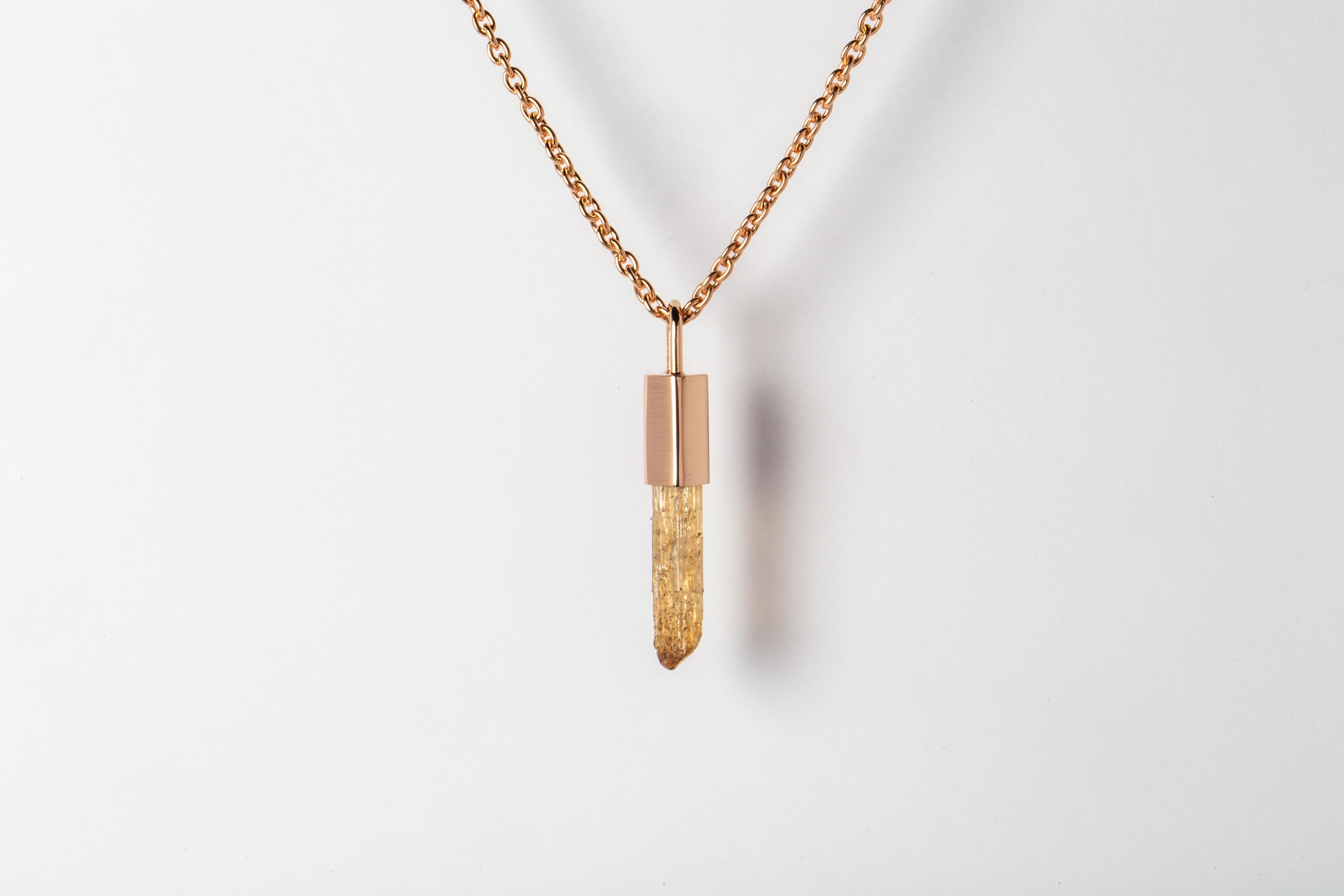Rough Cut Talisman Necklace (Imperial Topaz, YM+YMA+ITOP) For Sale