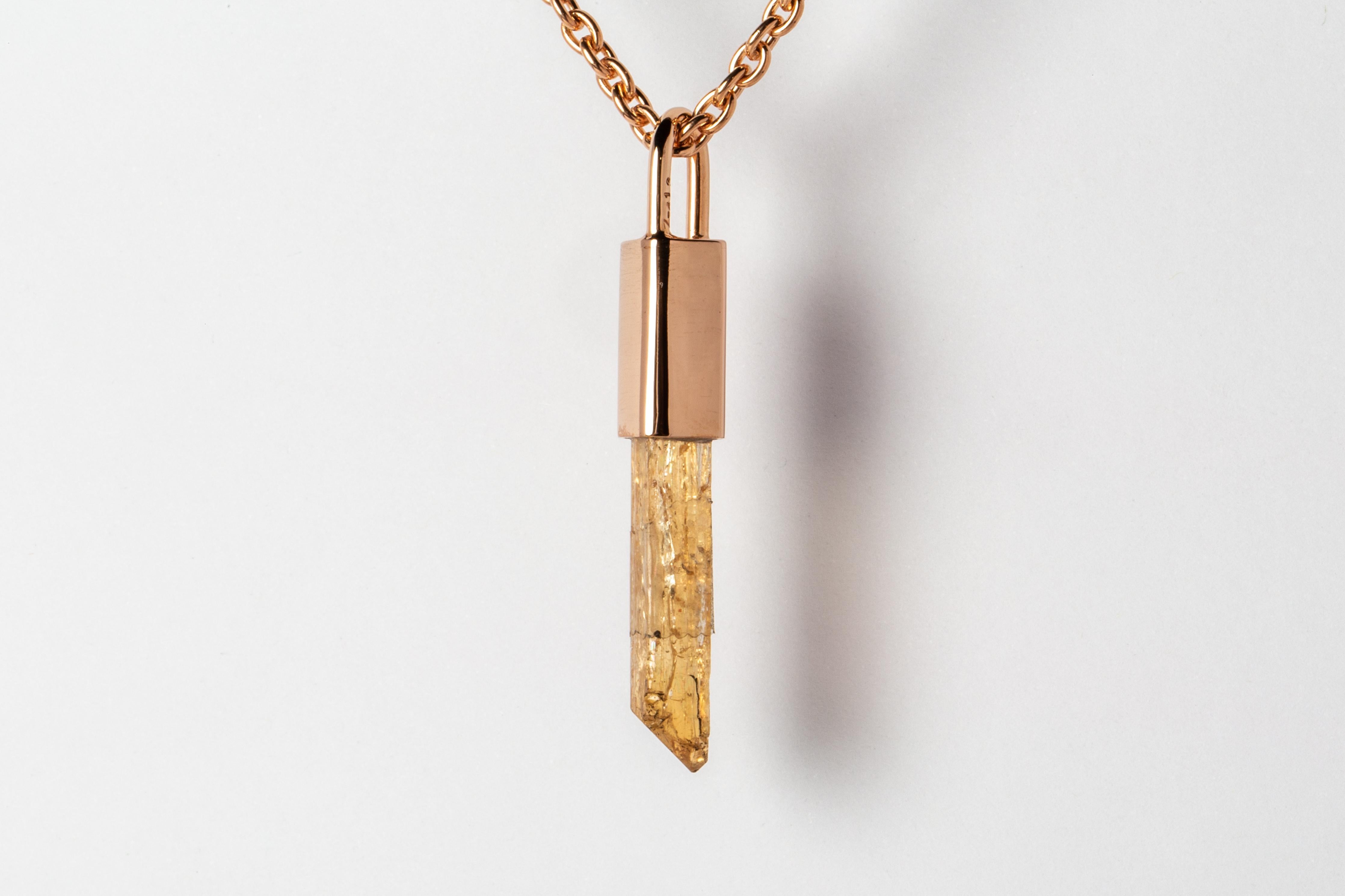 Talisman Necklace (Imperial Topaz, YM+YMA+ITOP) In New Condition For Sale In Paris, FR