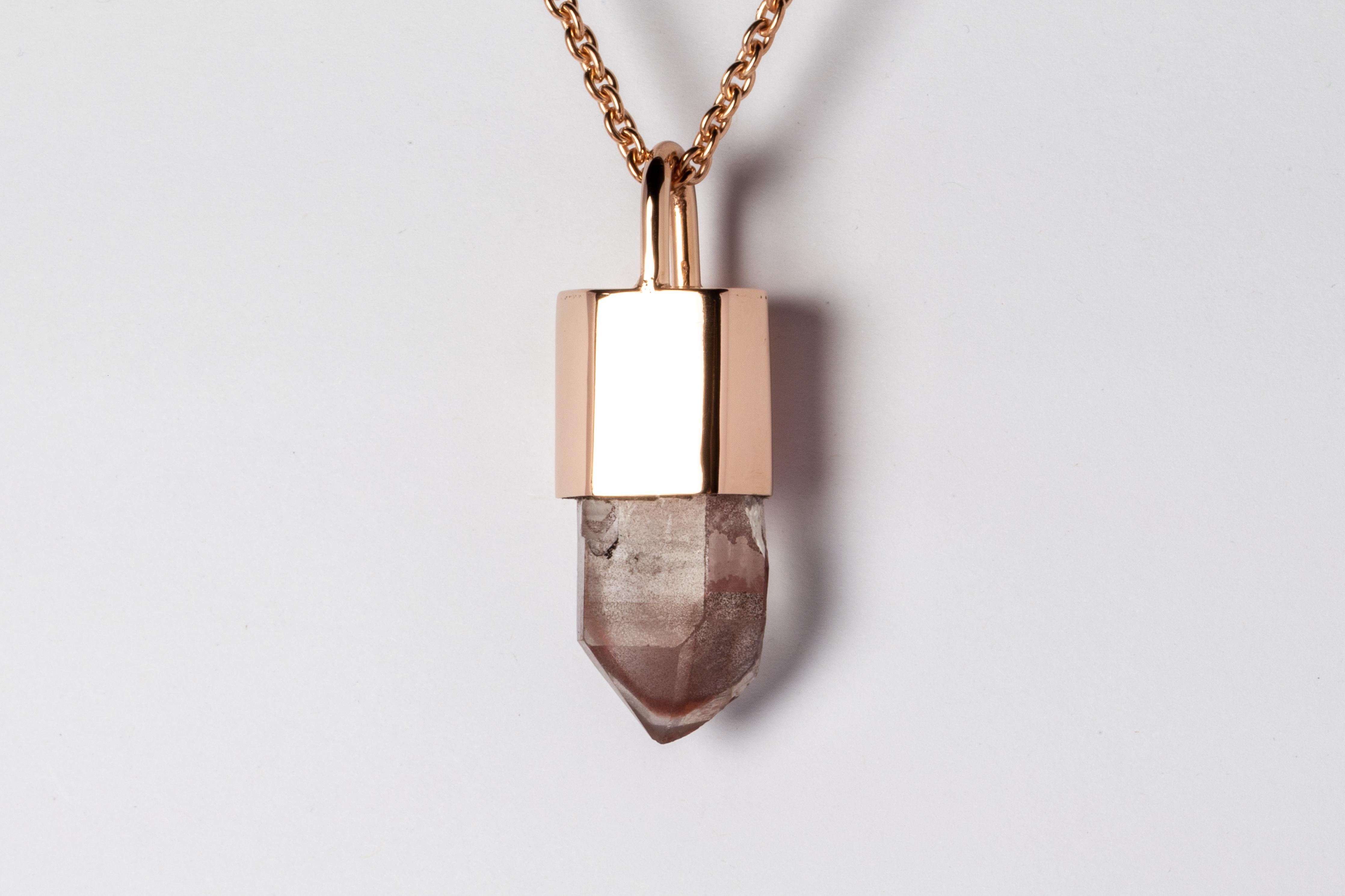 Rough Cut Talisman Necklace (Iron Quartz, YM+YMA+IRQ) For Sale