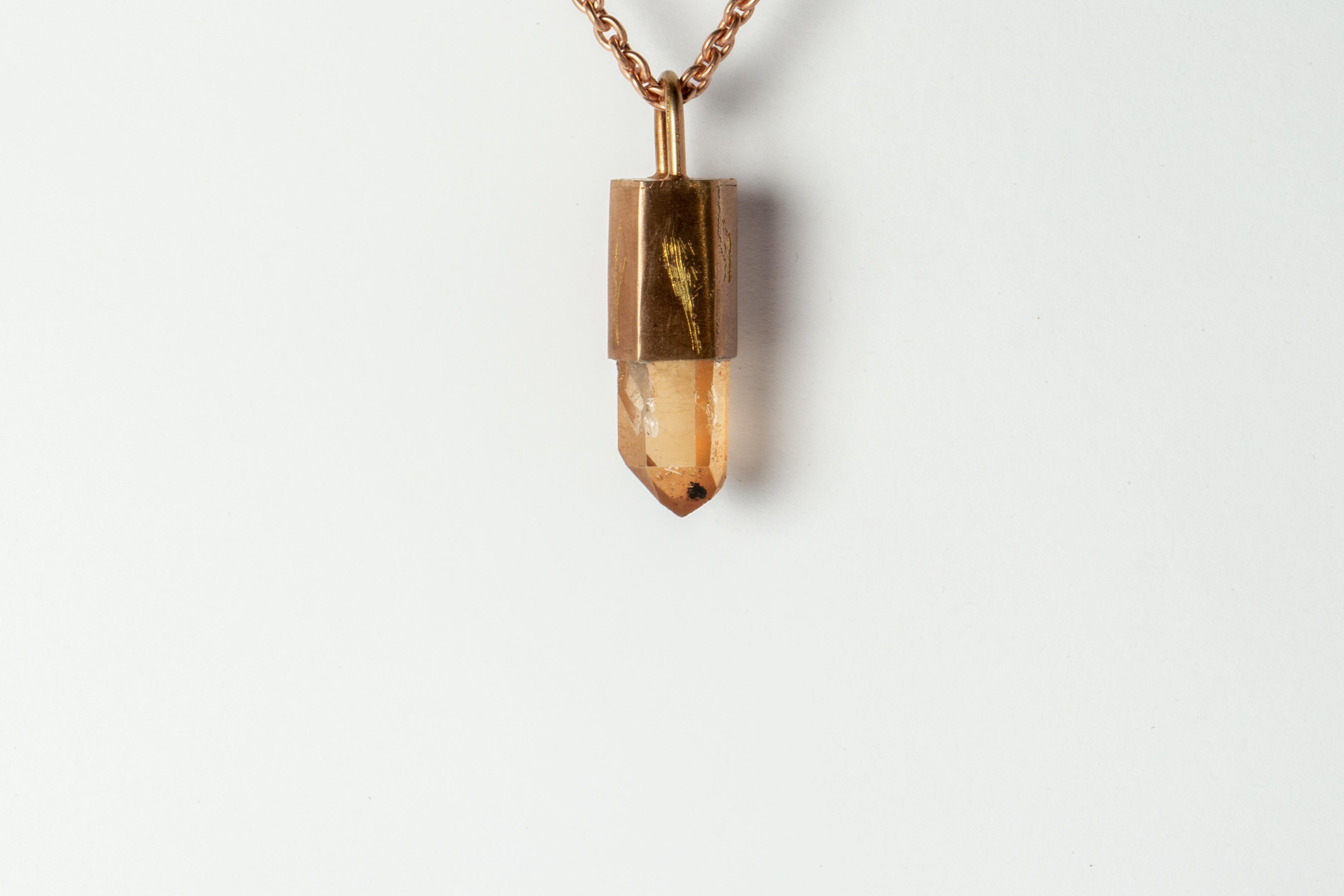 Talisman Necklace (Iron Stained Quartz, AM+AMA+IRQ) In New Condition For Sale In Hong Kong, Hong Kong Island