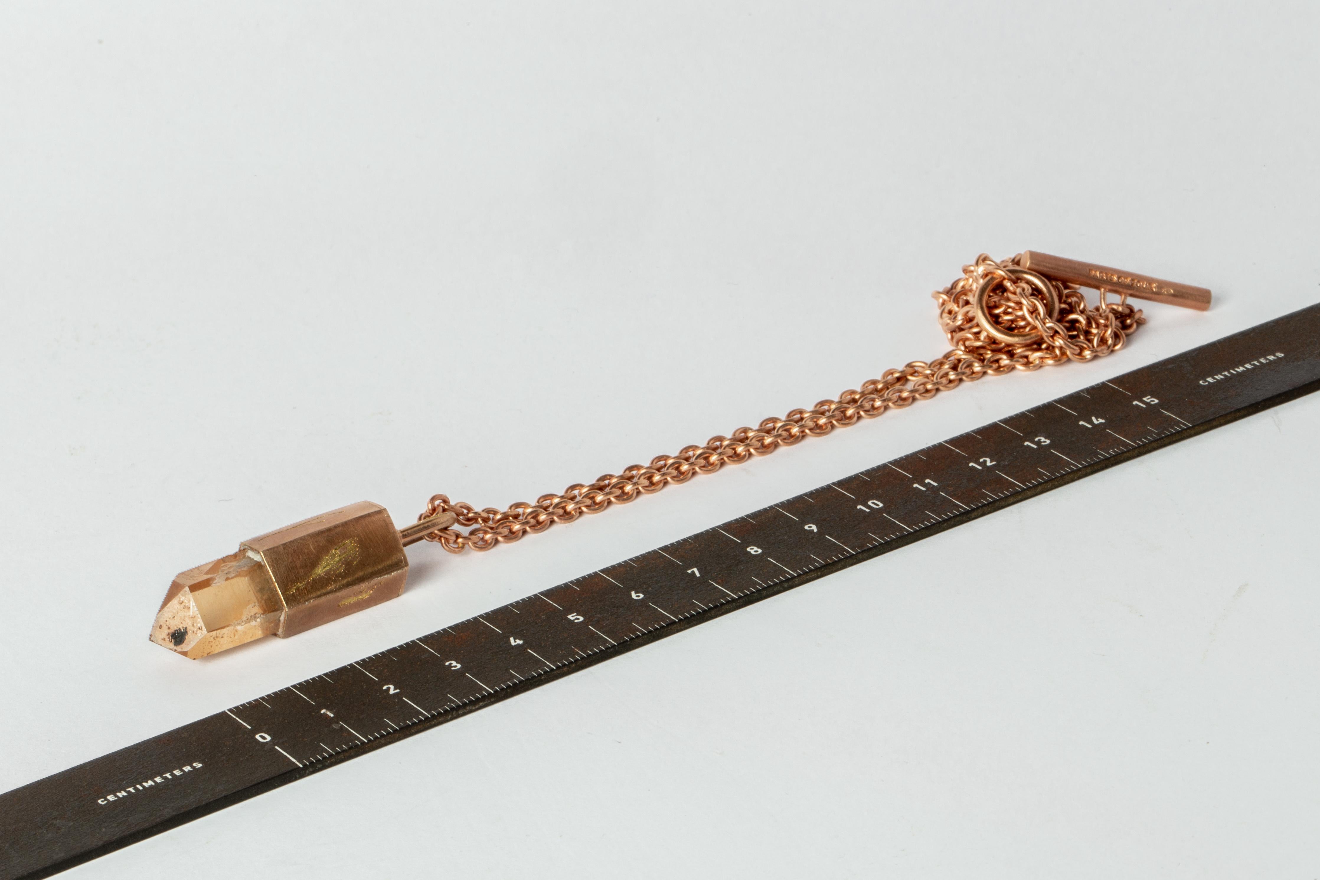 Women's or Men's Talisman Necklace (Iron Stained Quartz, AM+AMA+IRQ) For Sale
