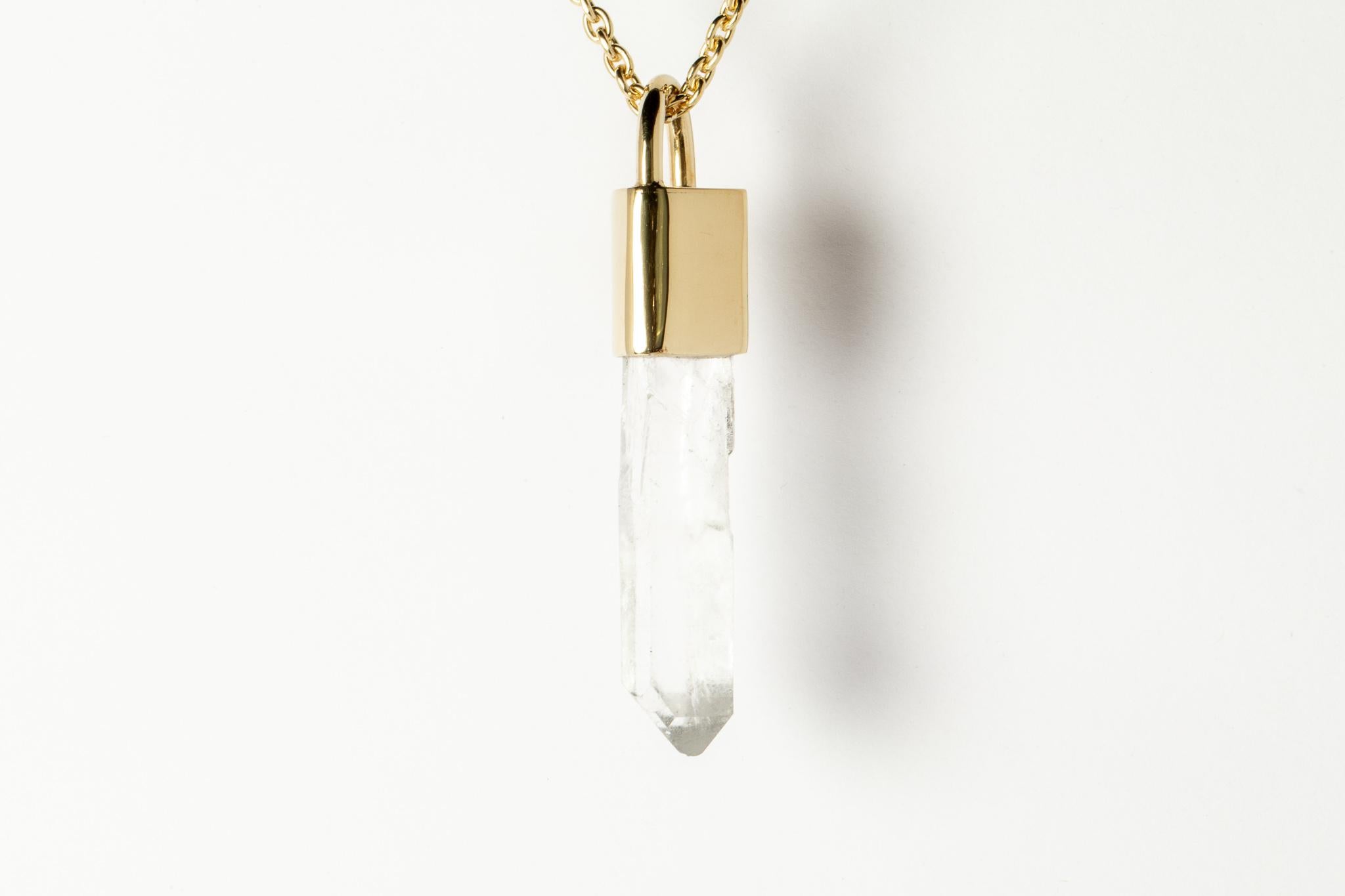 Talisman Necklace (Mondo Quartz, YG+YGA+QQ) In New Condition For Sale In Paris, FR