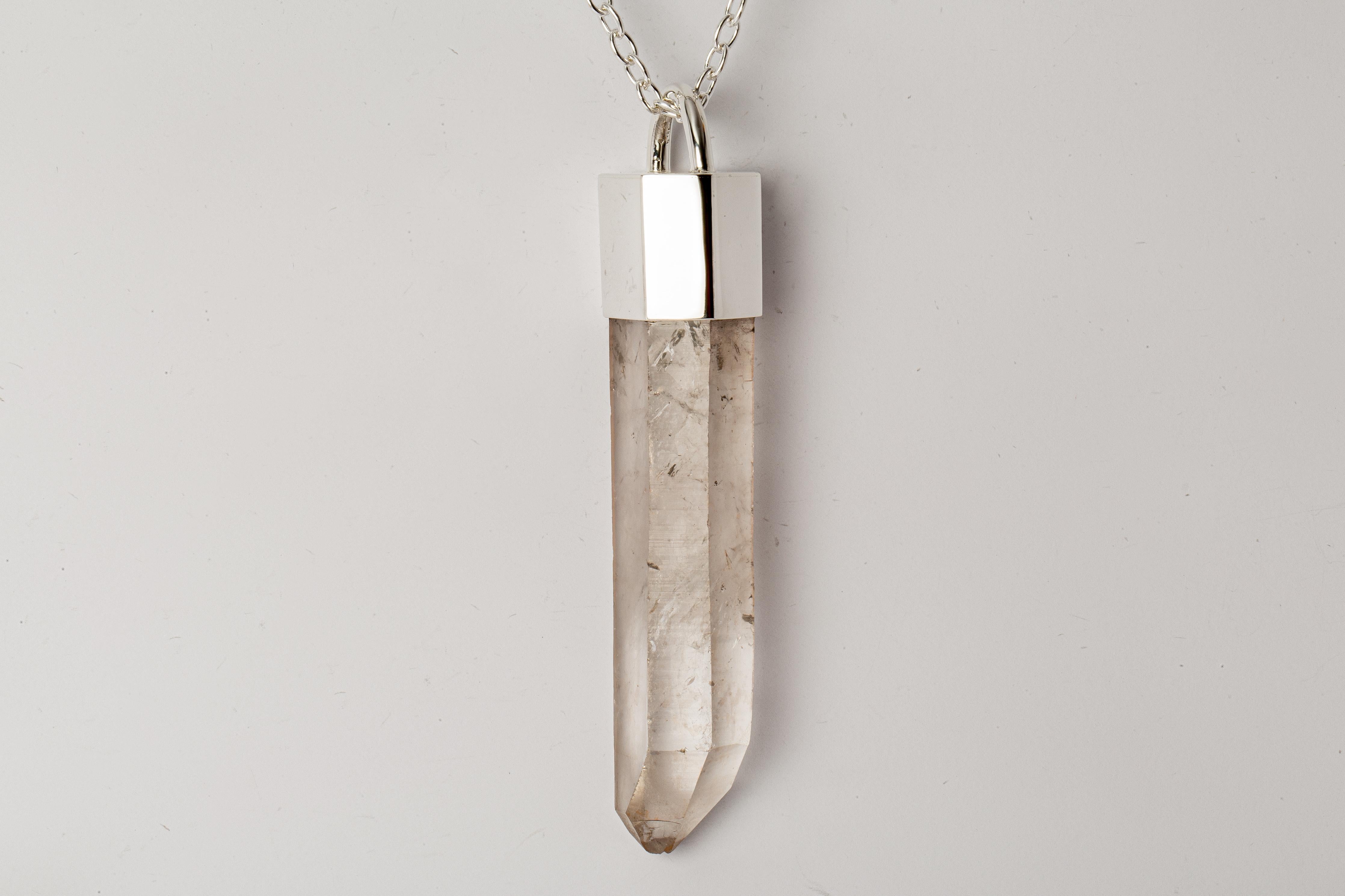 Talisman Necklace PIECE UNIQUE (Extra Large Lemurian Quartz, PA+LEM) In New Condition For Sale In Hong Kong, Hong Kong Island