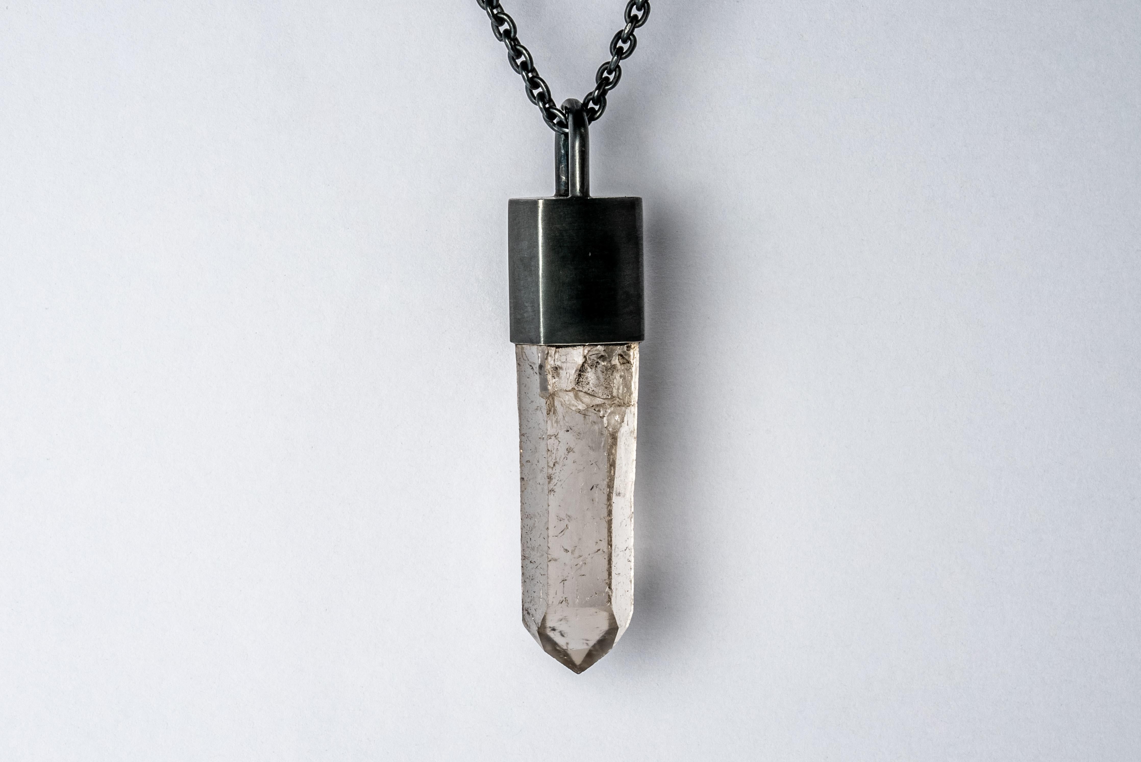 Taille grossière Collier talisman (quartz fumé, KA+SQ) en vente