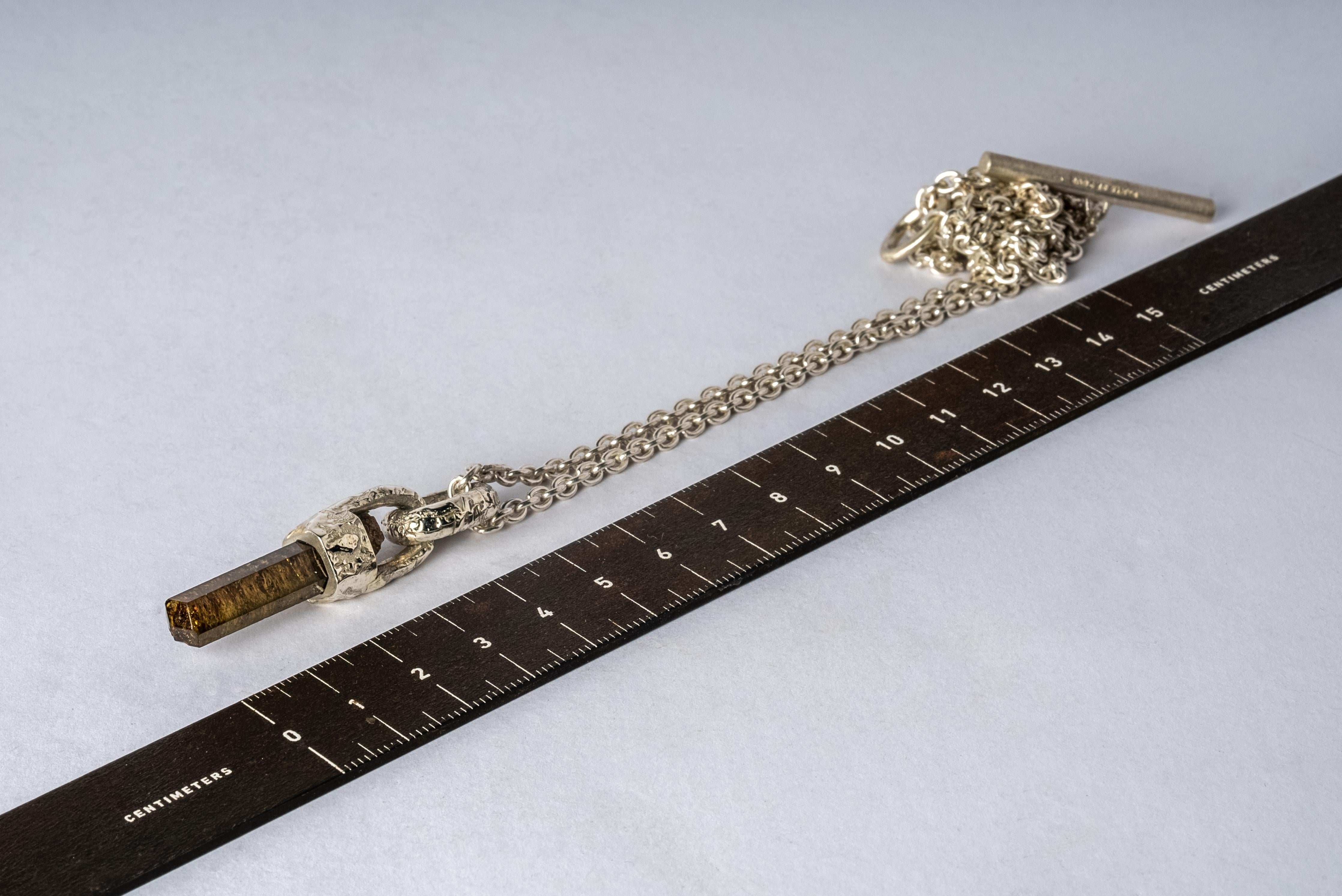 Talisman Necklace SPECIMEN (Brace-Held, Fuse, Dravite, MA10KW+DRAV) In New Condition For Sale In Paris, FR