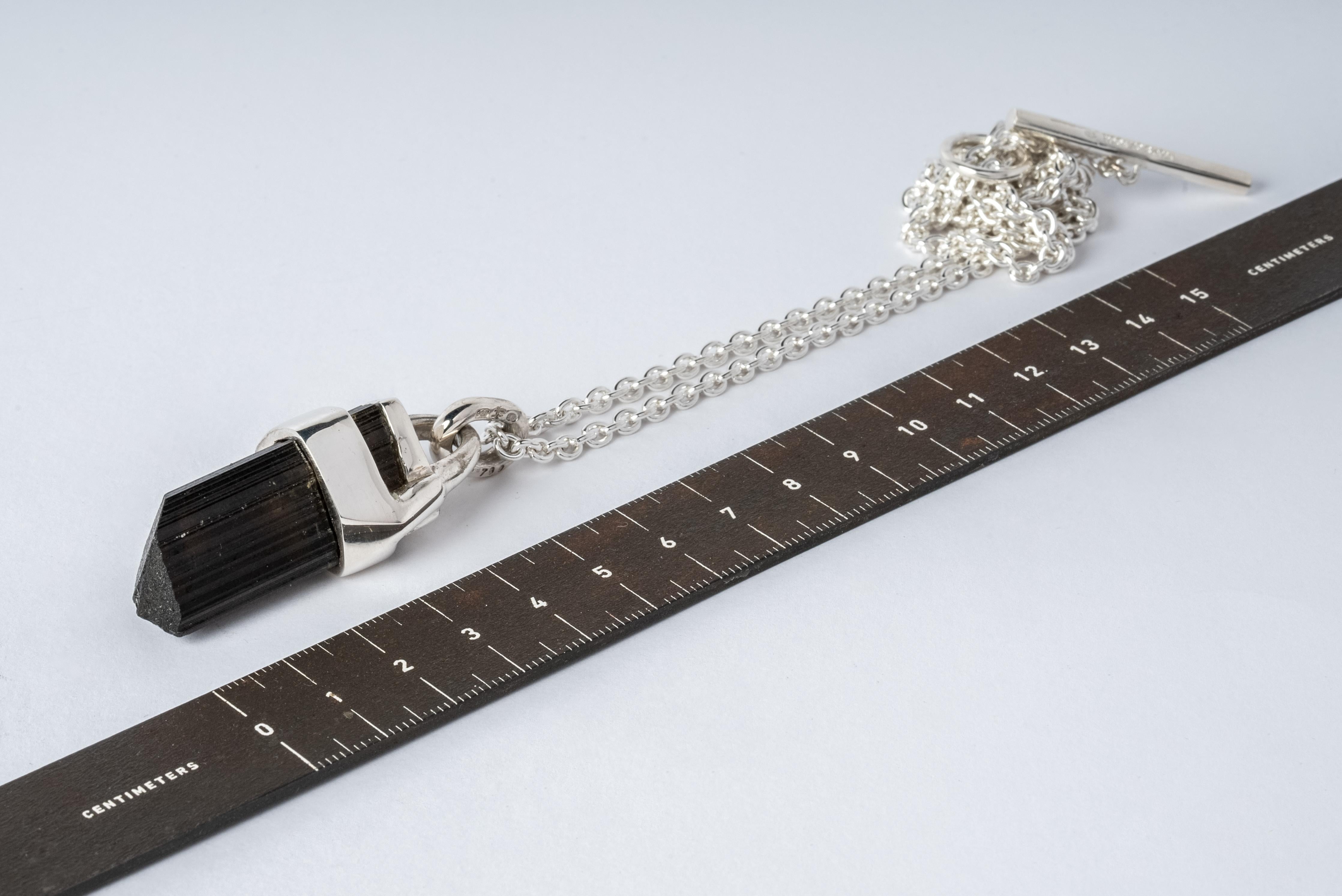 Talisman Necklace SPECIMEN (Brace-Held, Healed, Dravite, PA+DRAV) In New Condition For Sale In Paris, FR