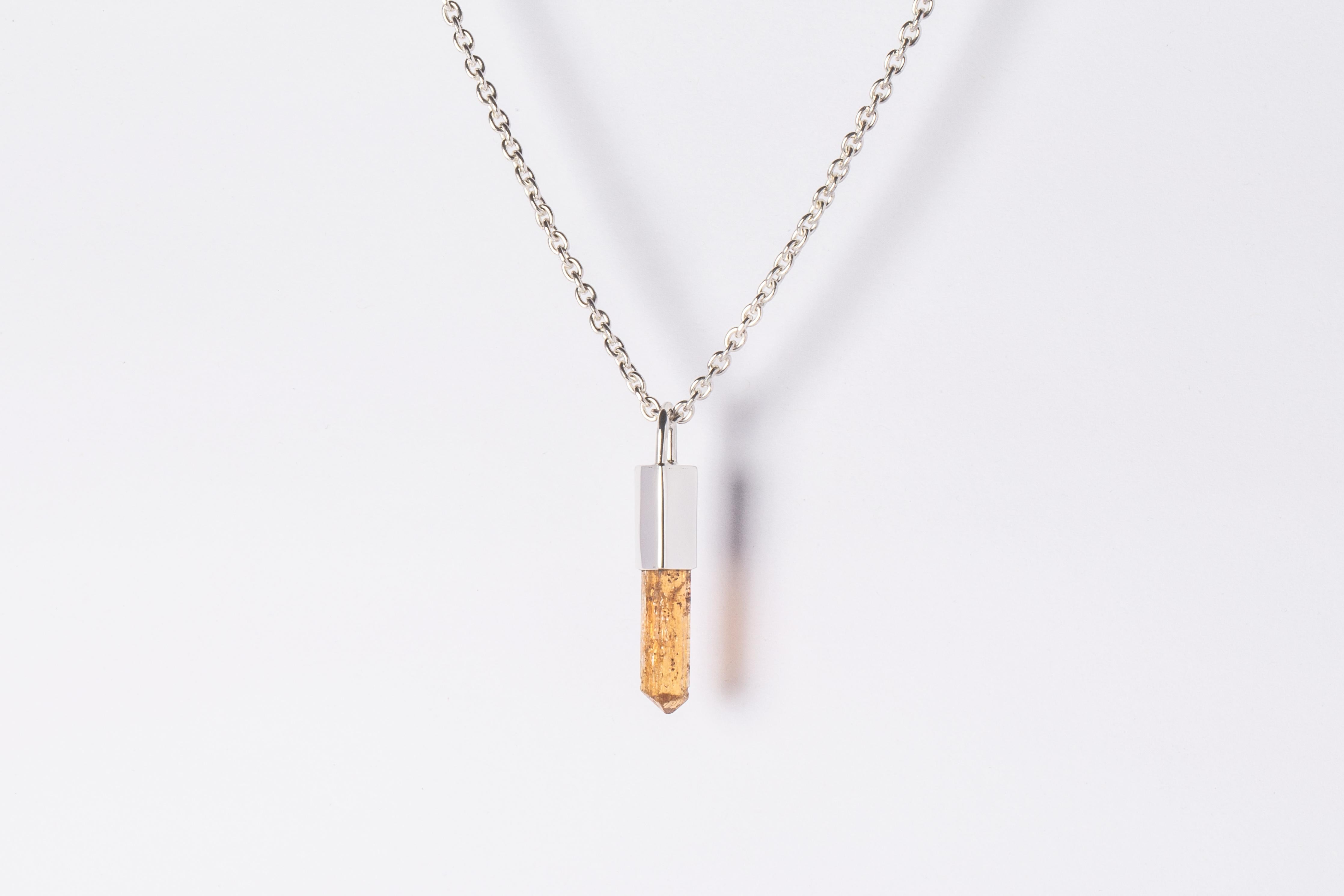 Talisman Necklace SPECIMEN (Imperial Topaz, PA+ITOP) In New Condition For Sale In Paris, FR