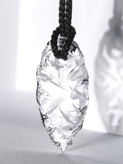 Talisman V Rock Crystal Pendant Gem Mens Necklace gift Unisex birthday