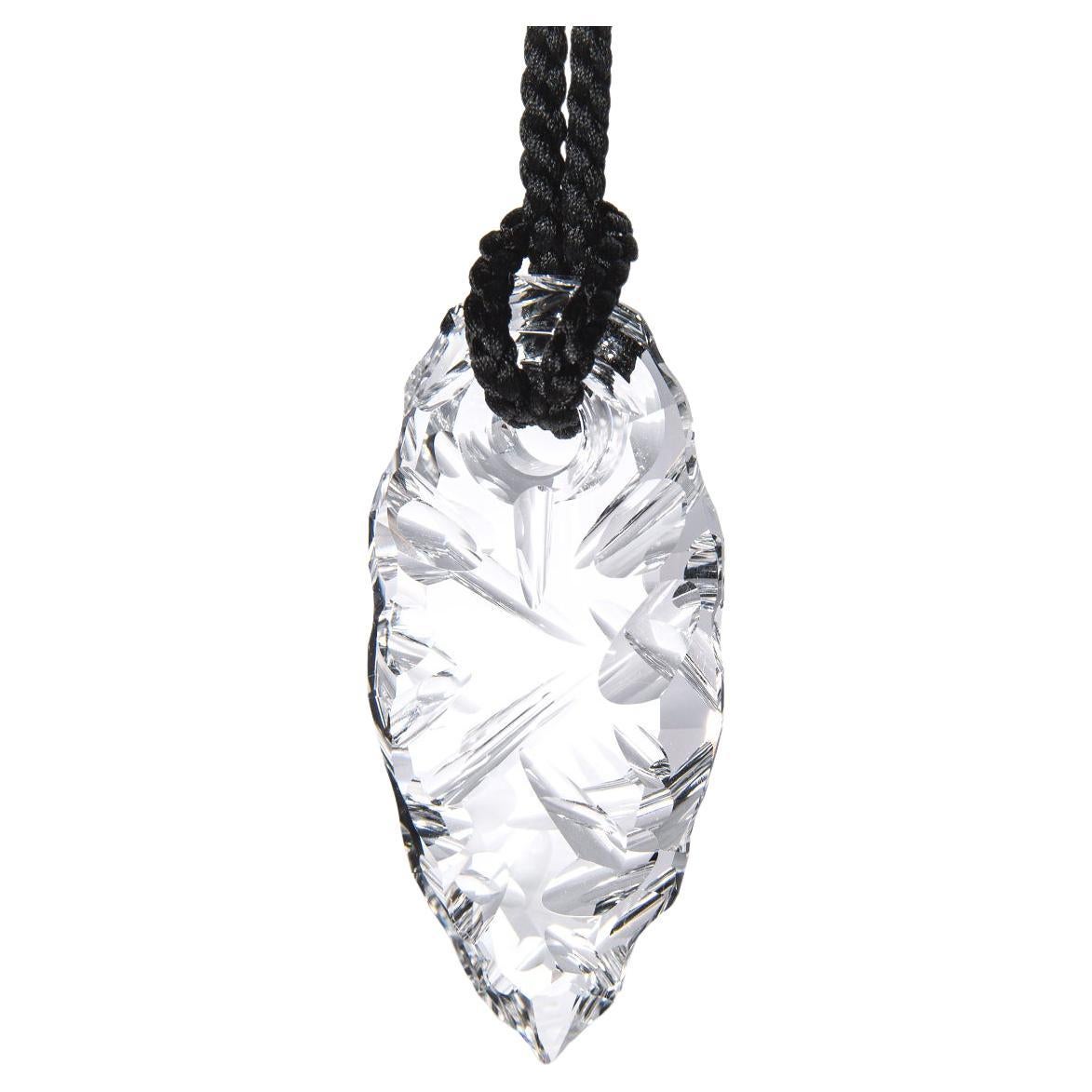 Talisman V Rock Crystal Pendant Gem Necklace Mens