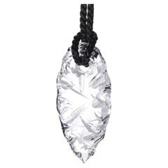 Talisman V Rock Crystal Pendant Gem Mens Necklace