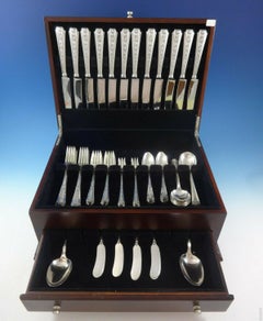 Talisman Rose by Frank Whiting Sterling Silver Flatware Service 12 Set 86 Piece