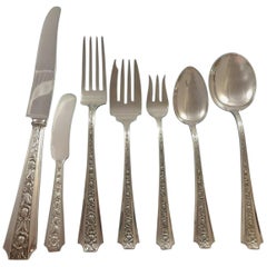 Talisman Rose by Frank Whiting Sterling Silver Flatware Service 12 Set 86 Piece
